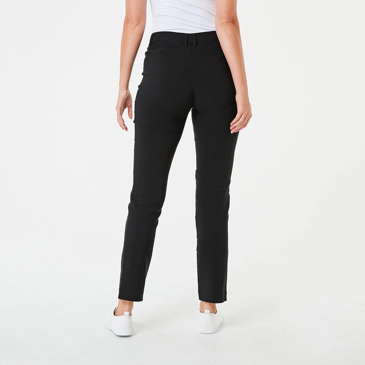 3 Slim Leg Bengaline Pants BLACK, 3 of 4
