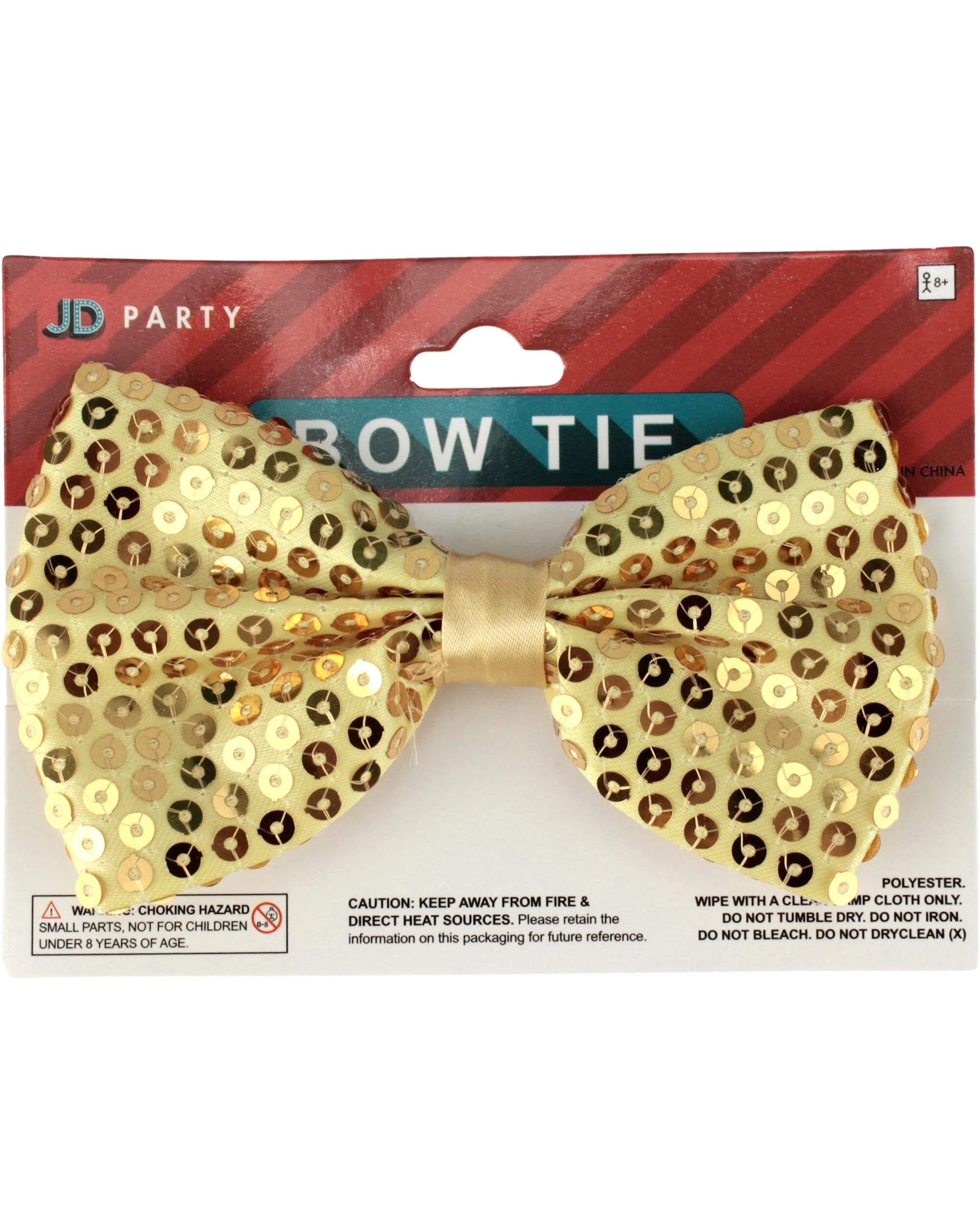 2 JD Party Sequin Bow Tie - One Size - Gold, 2 of 2