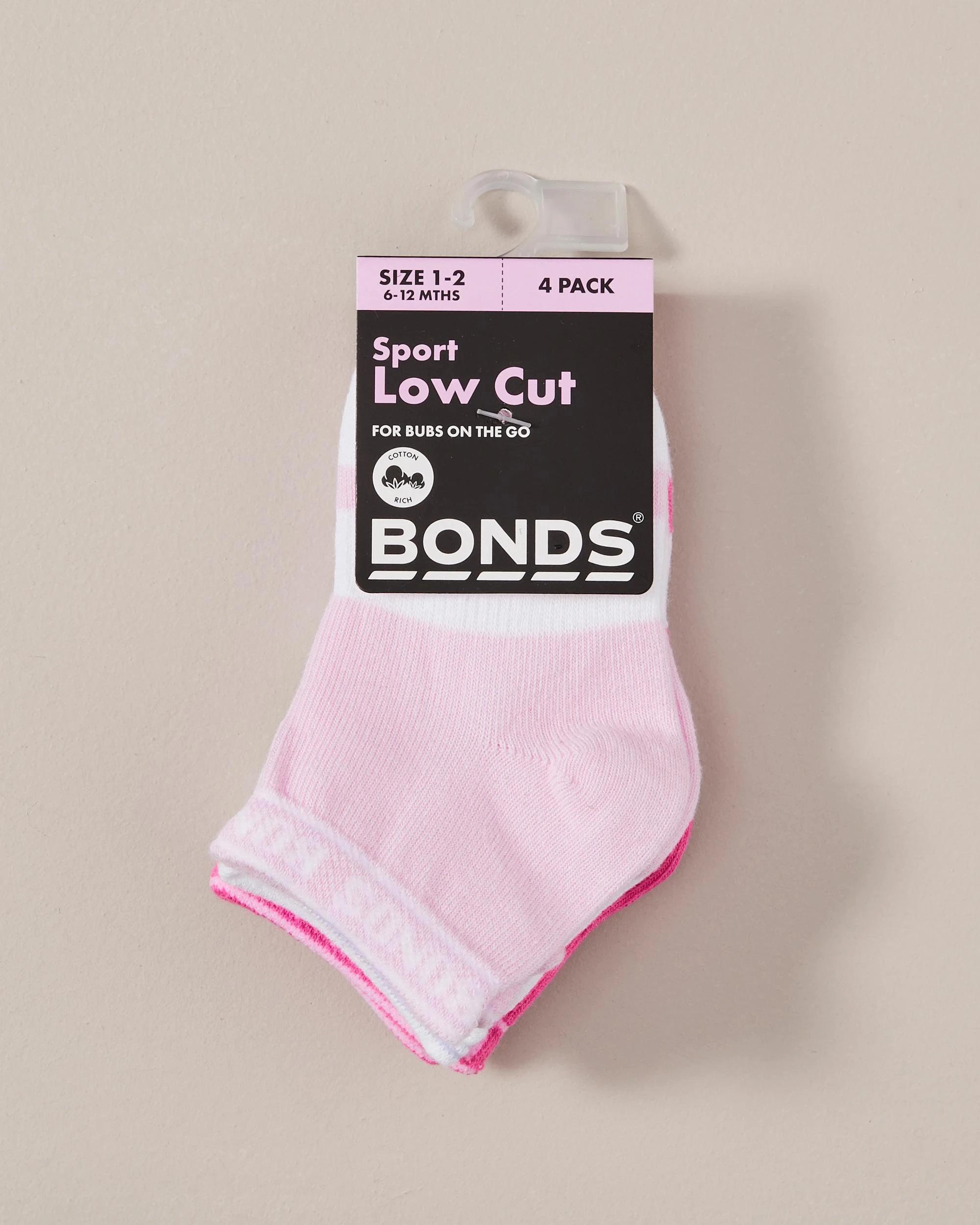 2 4 Pack Bonds Baby Sportlet Socks PINK / MULTI, 2 of 2