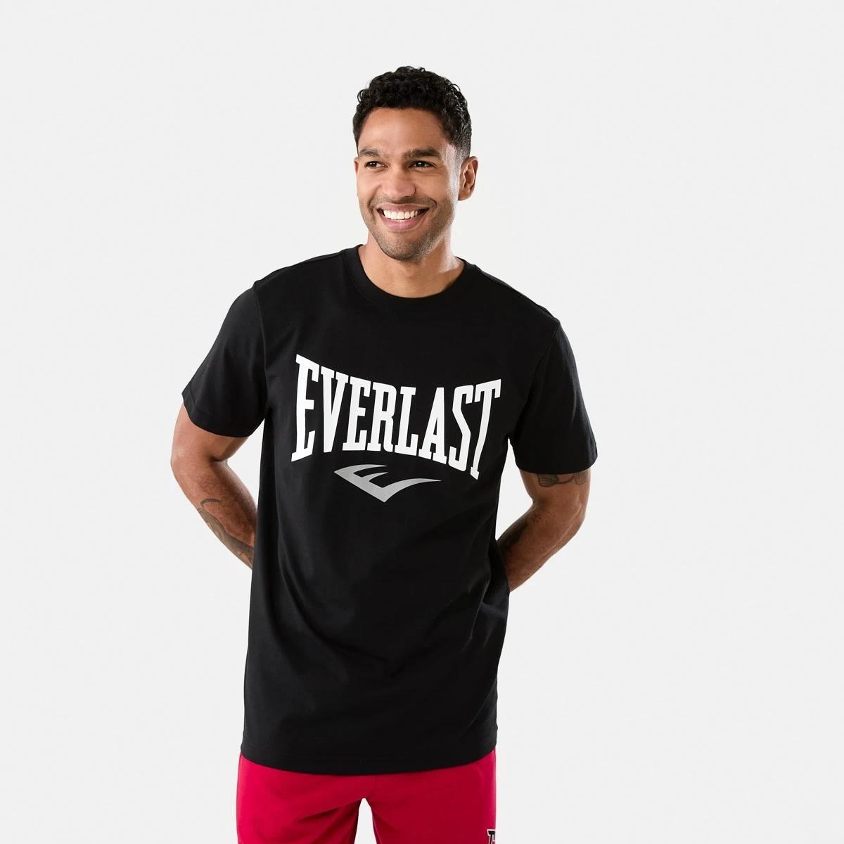 1 Everlast Mens Boxing T-shirt EVER BLACK, 1 of 6
