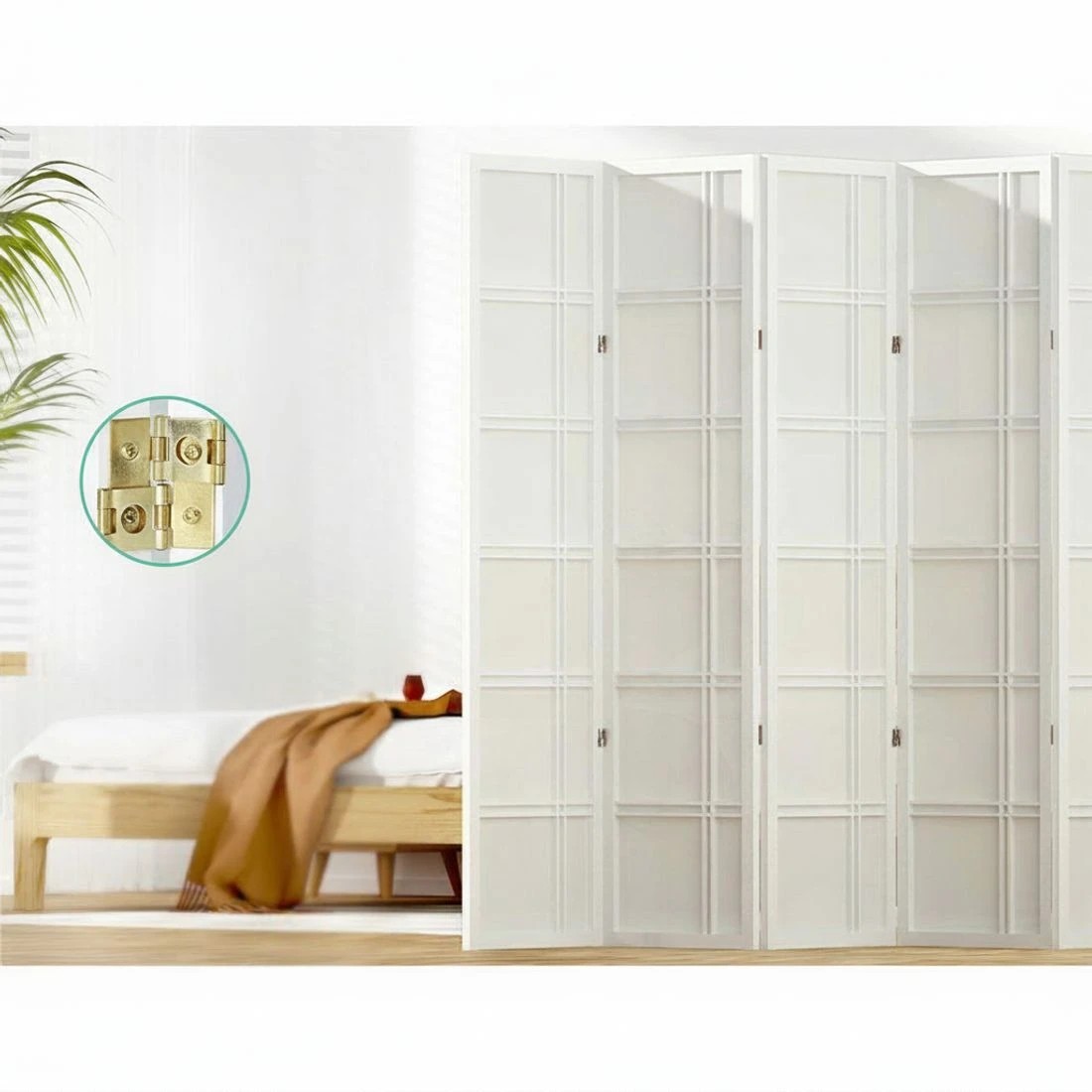 4 Artiss 8 Panel Room Divider Screen 353x179cm Nova - White, 4 of 7