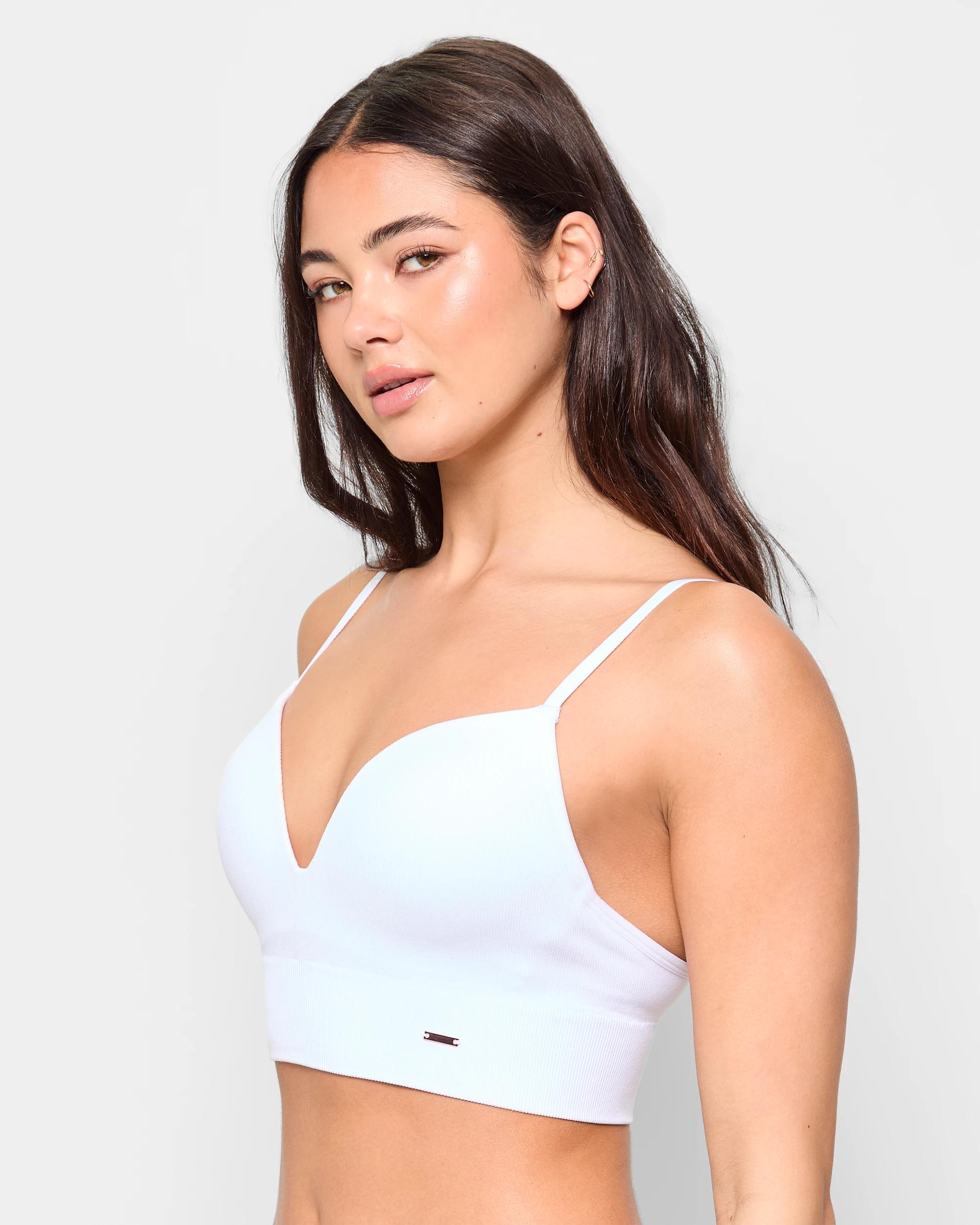 2 Ribbed Seamfree Push Up Crop - Lily Loves WHITE, 2 of 3