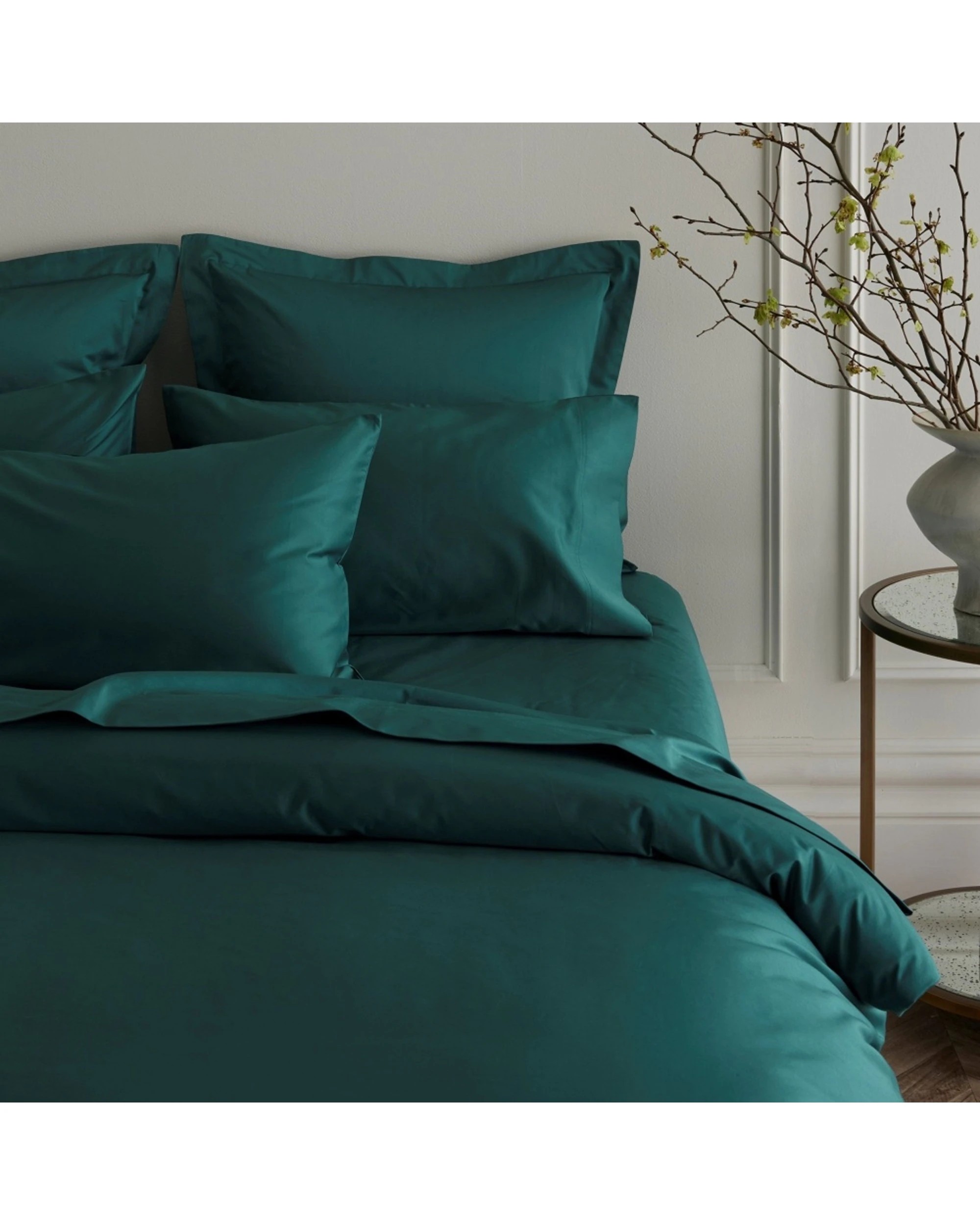 2 Bedding Co Quilt Cover Set 1200TC Egyptian Cotton Emerald - Double Bed - Green, 2 of 6