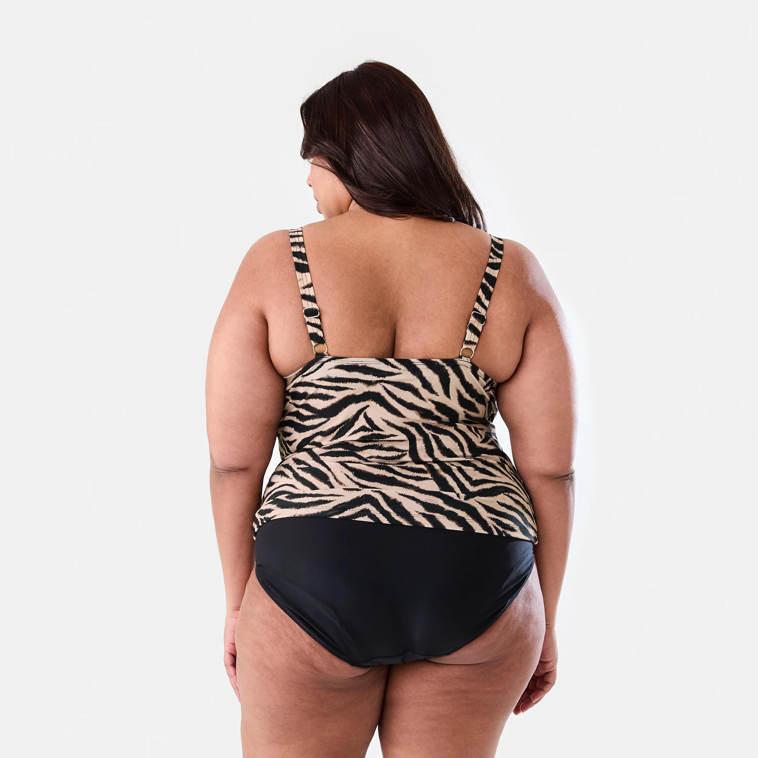 3 Curve Tankini Zebra, 3 of 6