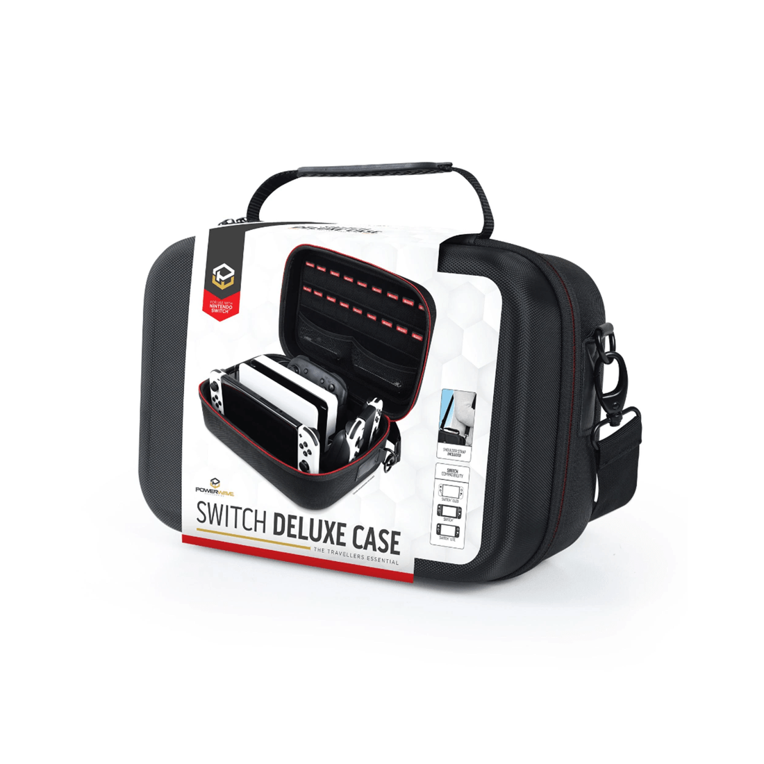 1 Powerwave Deluxe Console Carry Case for Nintendo Switch
 - black, 1 of 3