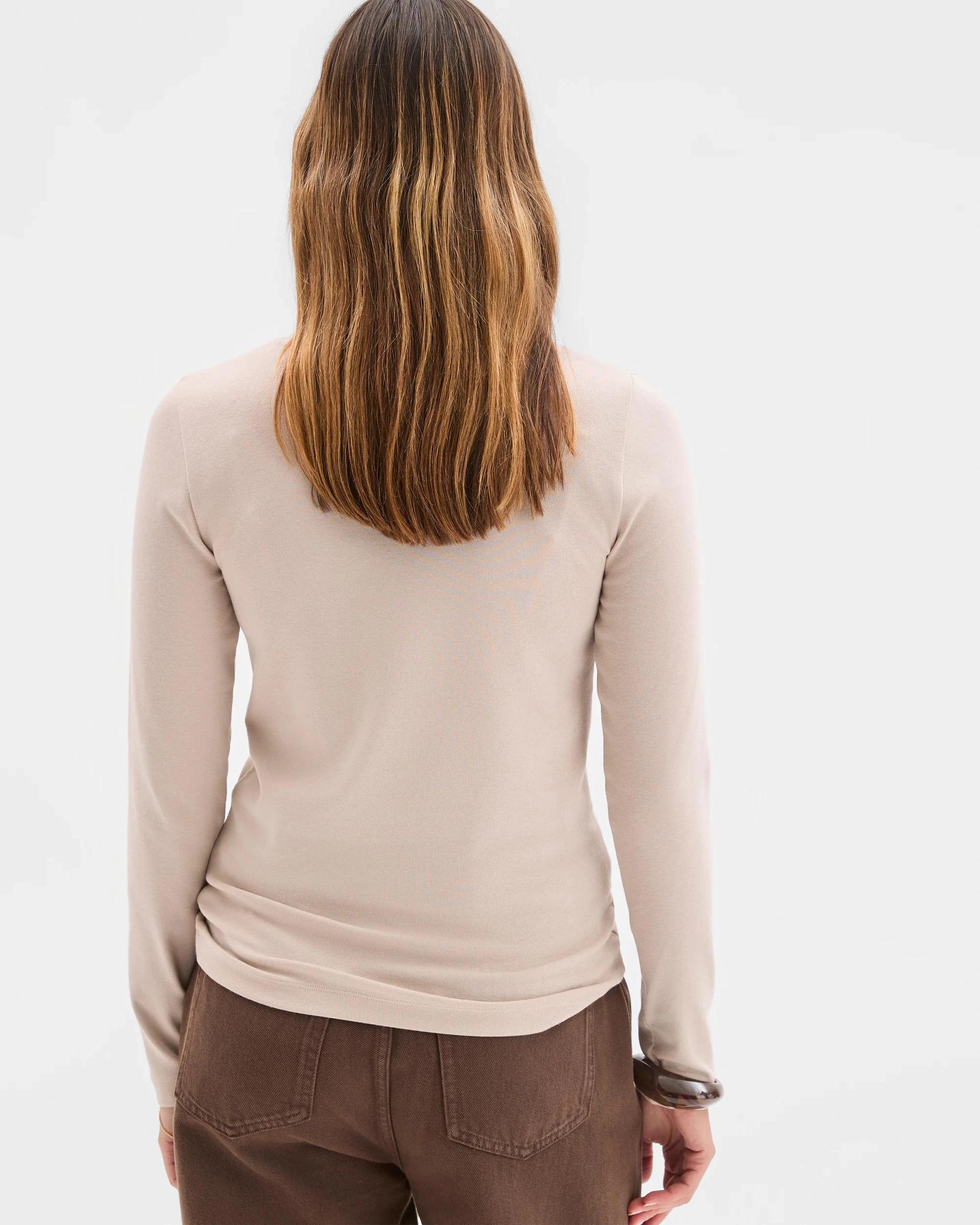 5 Target Woman Soft Touch Long Sleeve T-Shirt PEBBLE, 5 of 5