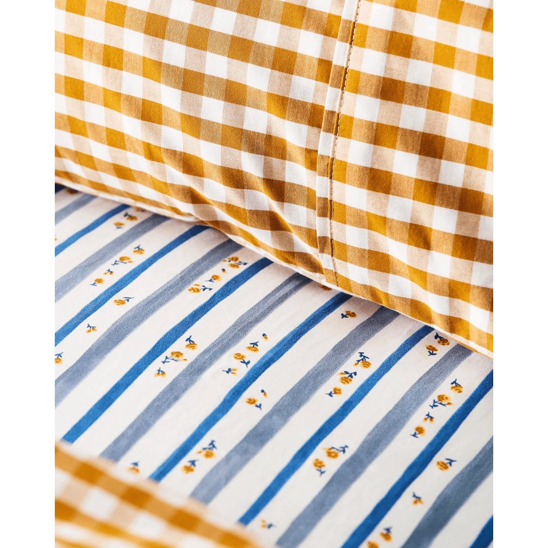 3 Target Australian Cotton Stripe Floral Mix & Match Fitted Sheet - Blue, 3 of 4