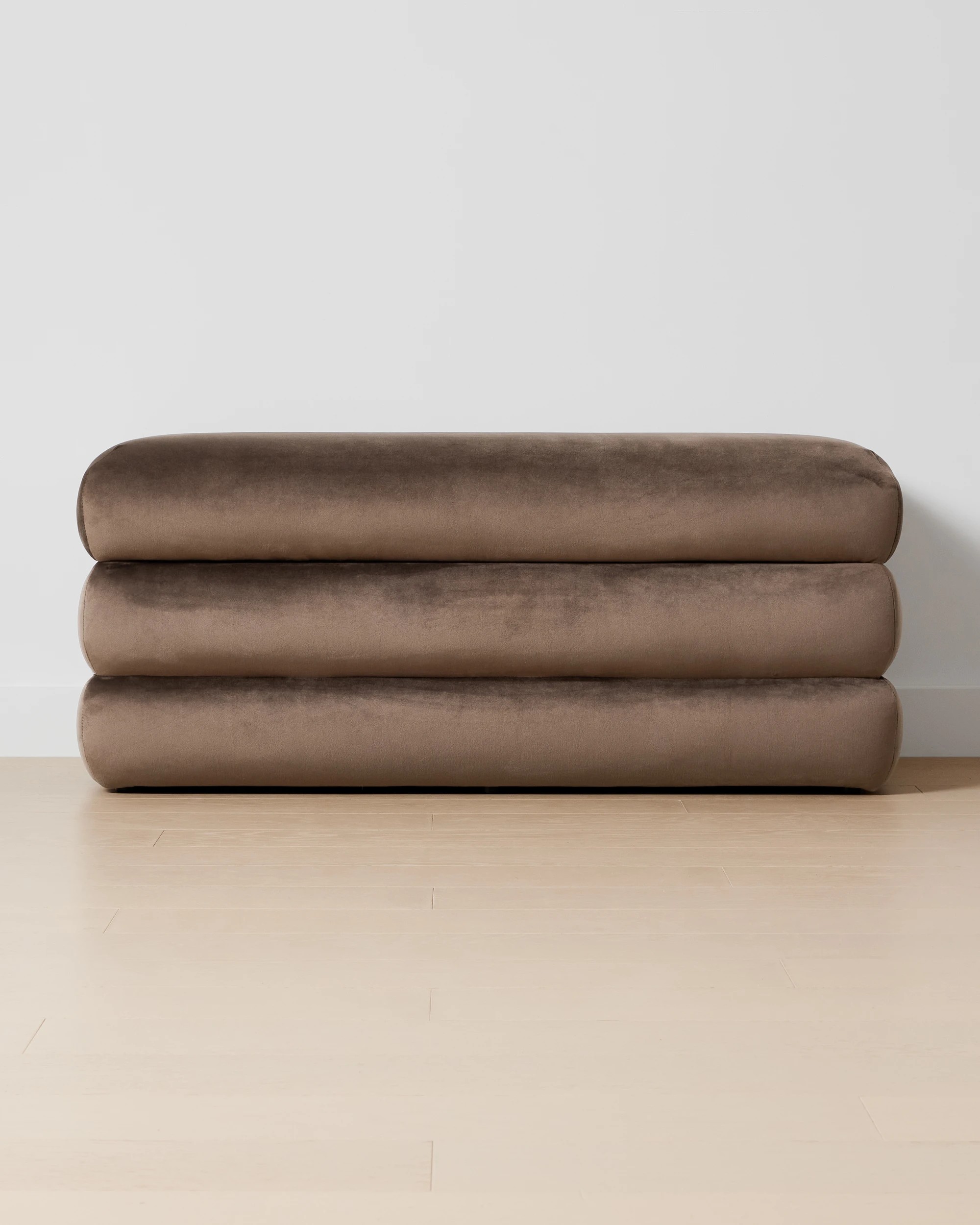 2 Aleks Velvet Storage Bench - Chocolate, 2 of 8