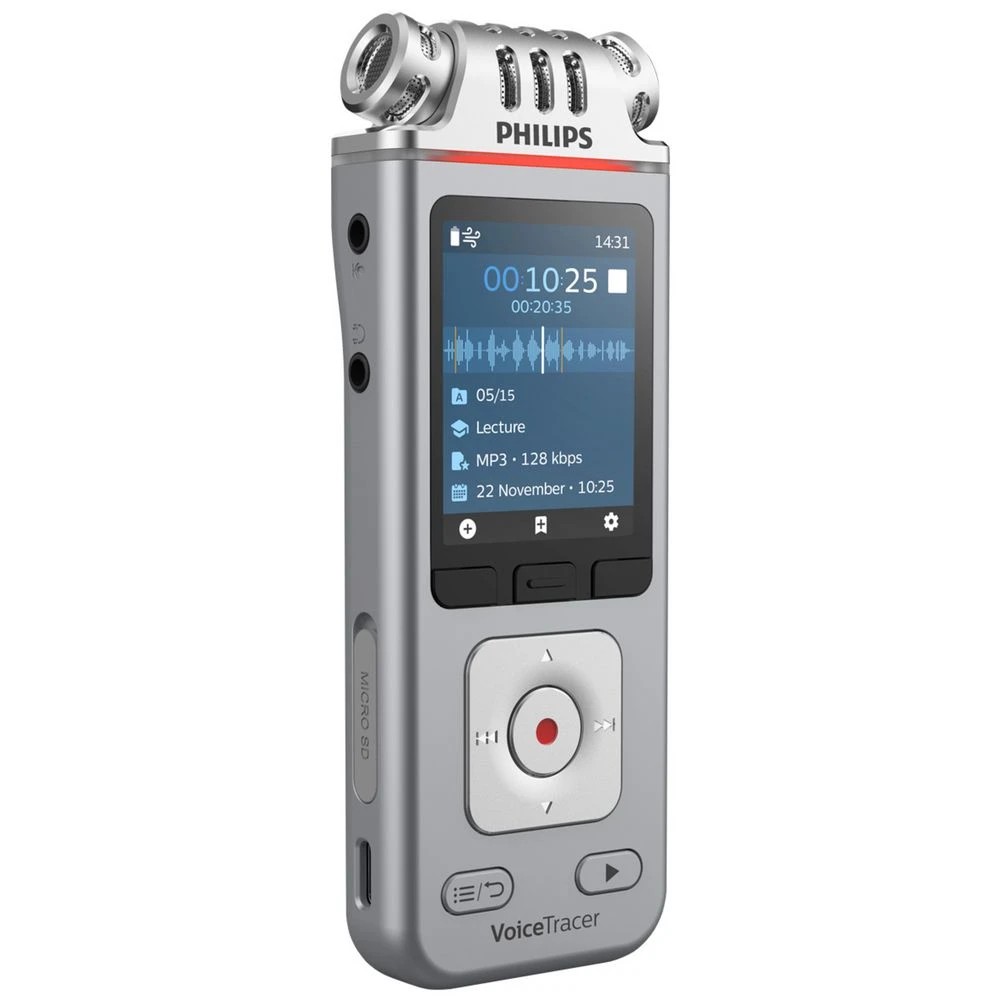 2 Philips DVT4115 3-Mic Digital Voice Recorder, 2 of 7