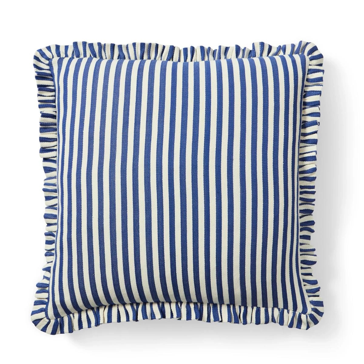 1 60cm Cushion Cover Stripe - Blue, 1 of 6