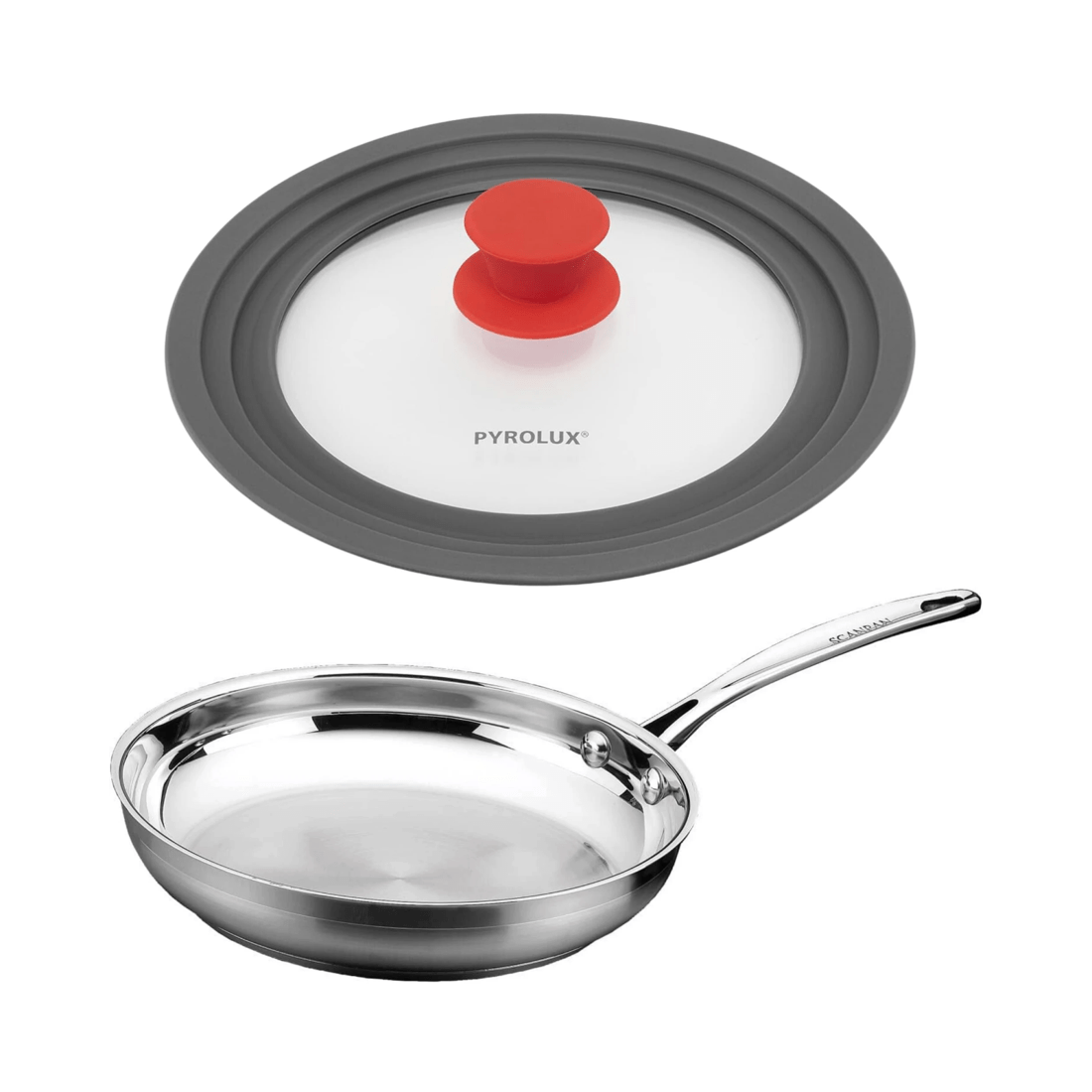 1 Scanpan Pyrolux Stainless Steel Frying Pan and Lid Set, 1 of 5