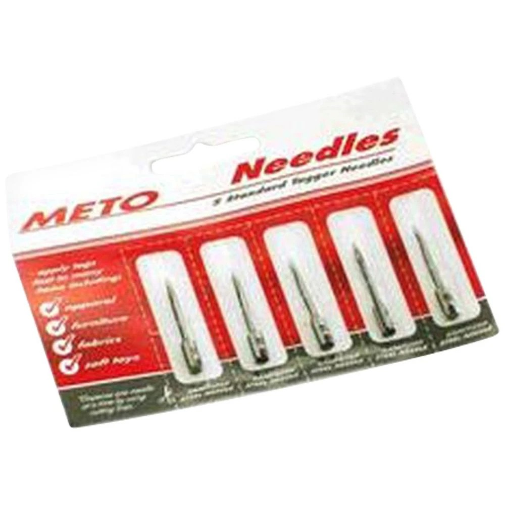1 Meto Replacement Needles for Standard Pistol Tagger 5 Pack, 1 of 2