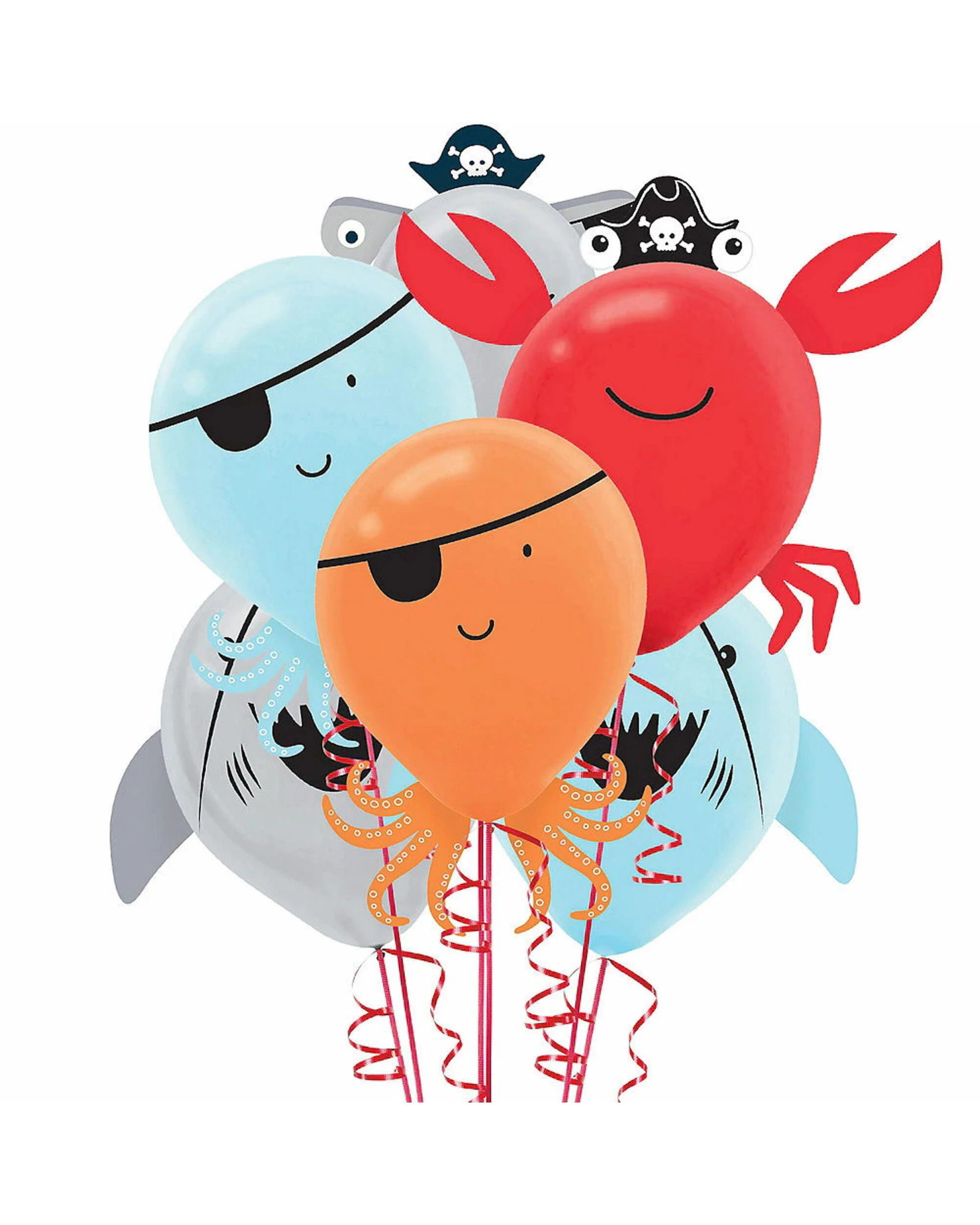 1 Anagram Ahoy Birthday Balloon Decorating Kit Pack of 6, 1 of 2