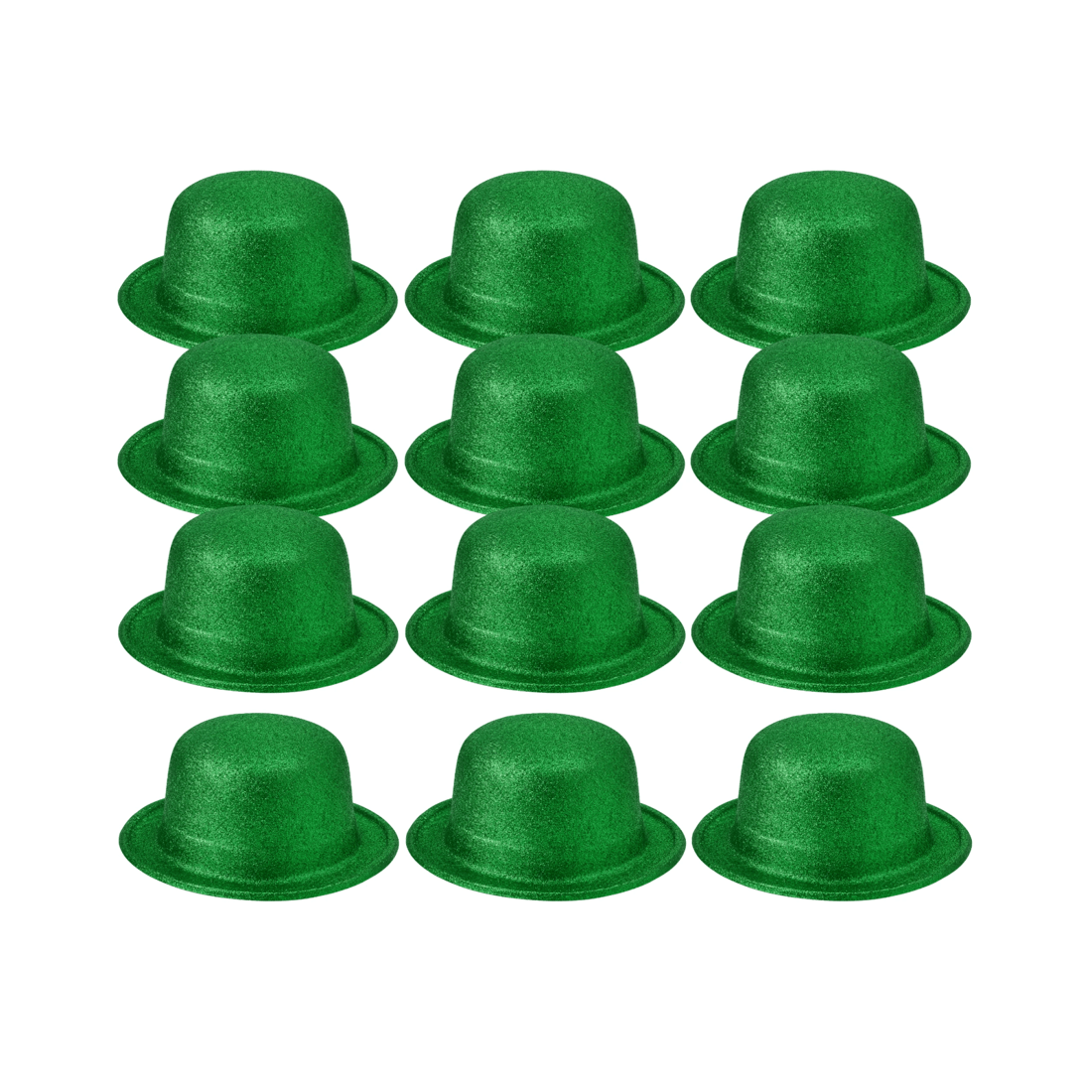 3 BR Costumes Glitter Bowler Hat Party Costume Accessory - Bulk Pack of 12, 3 of 3