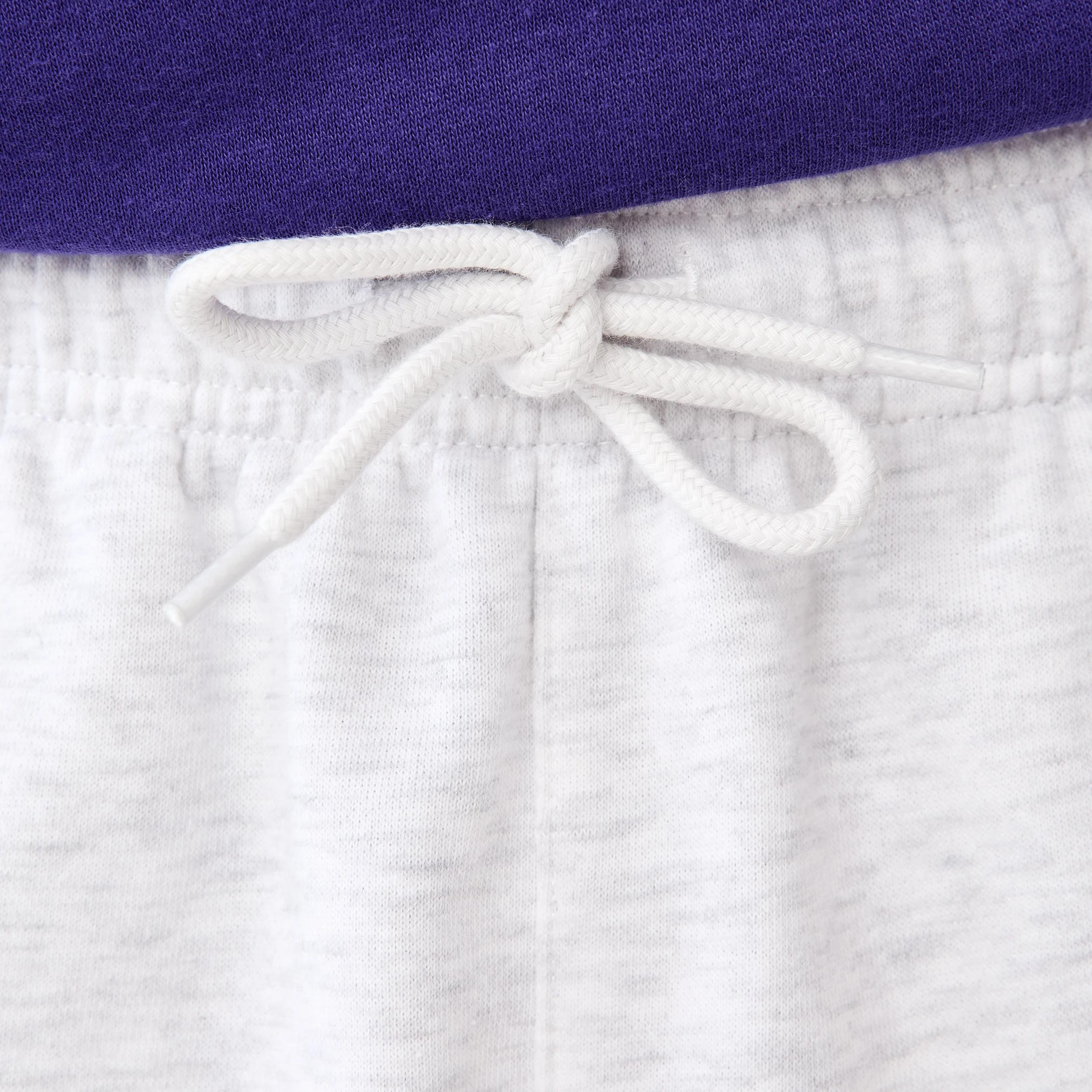 4 Official NBA Kids Fleece Shorts WHITE MARLE LAKERS TERRY SHORT, 4 of 8