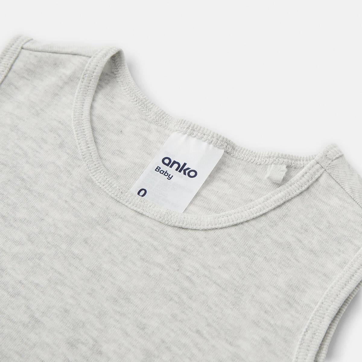 6 2 Pack Sleeveless Bodysuits SURF SPRAY AND WHITE MARLE, 6 of 6