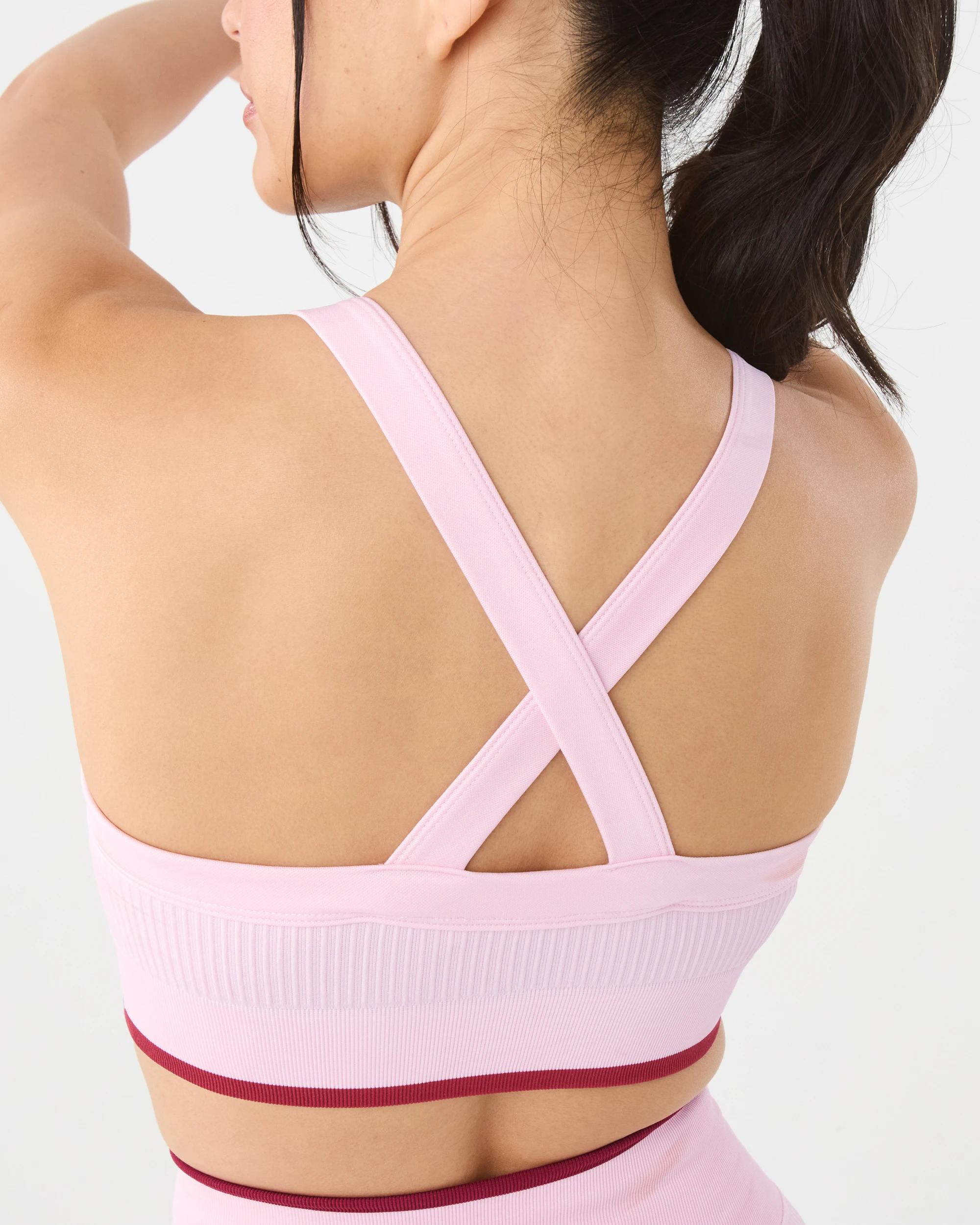 8 Everlast Womens Cross Back Seam Free Crop Top Fairy Flos, 8 of 9