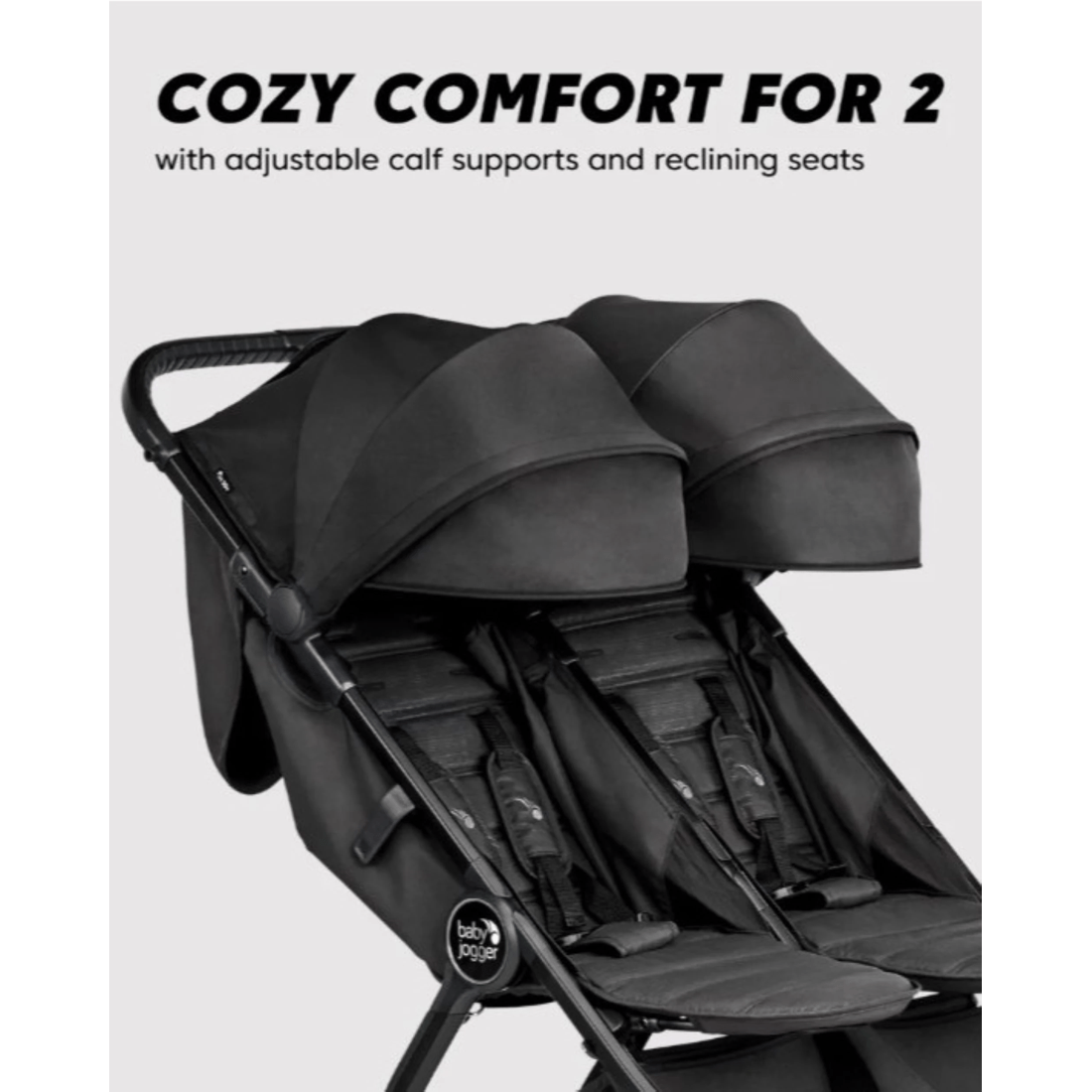 2 Baby Jogger City Tour 2 Double Pitch Black, 2 of 3