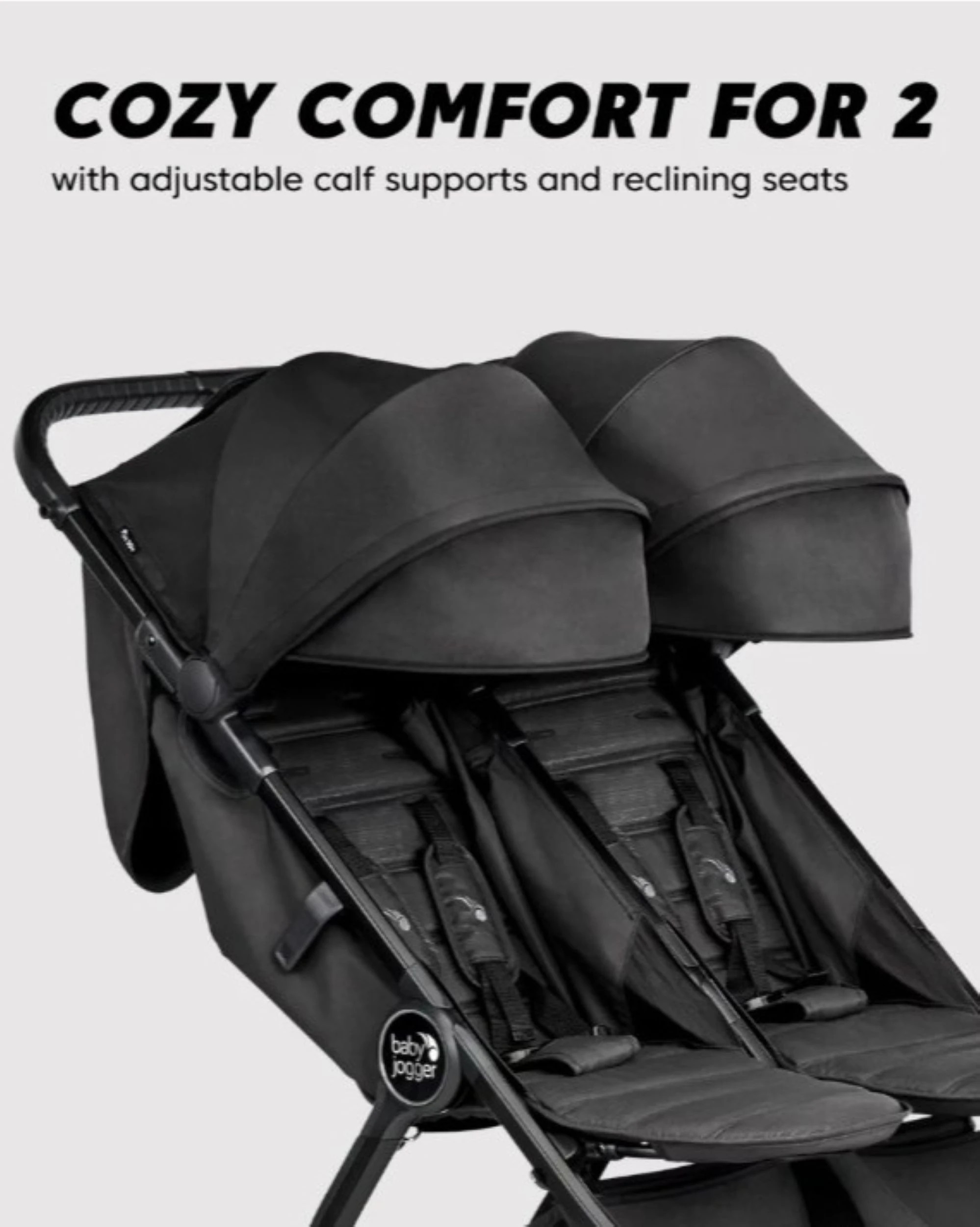 2 Baby Jogger City Tour 2 Double Pitch Black, 2 of 3