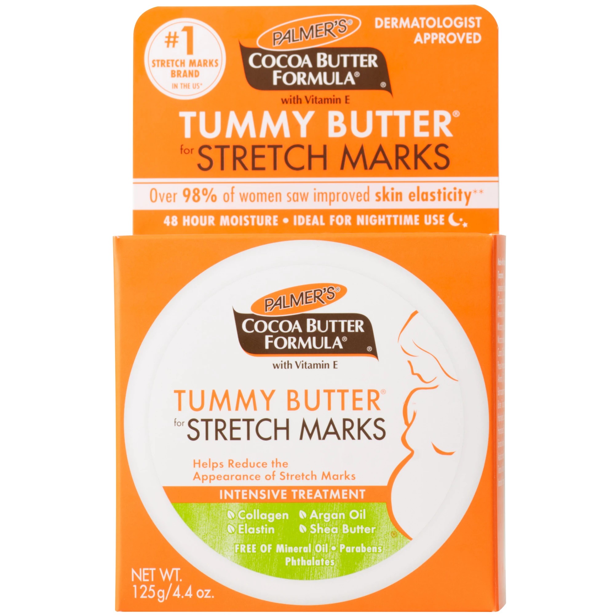 1 Palmer's Cocoa Butter Tummy Butter for Stretch Marks 125g - Collagen, Elastin, Argan Oil & Shea Butter, 1 of 6