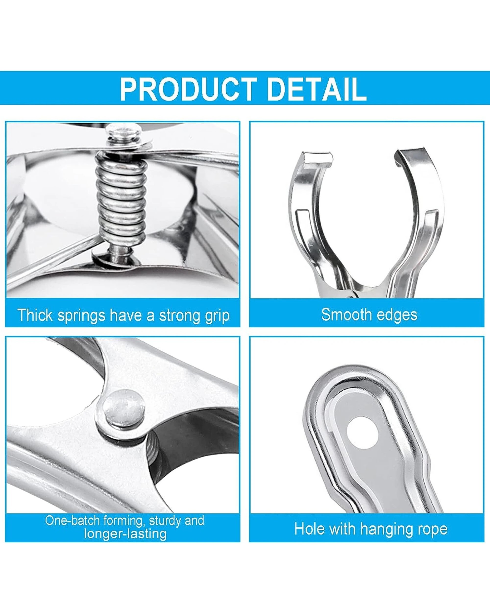 4 BR Home 6x Stainless Steel Clothes Pegs Laundry Clips Washing Line, 4 of 4
