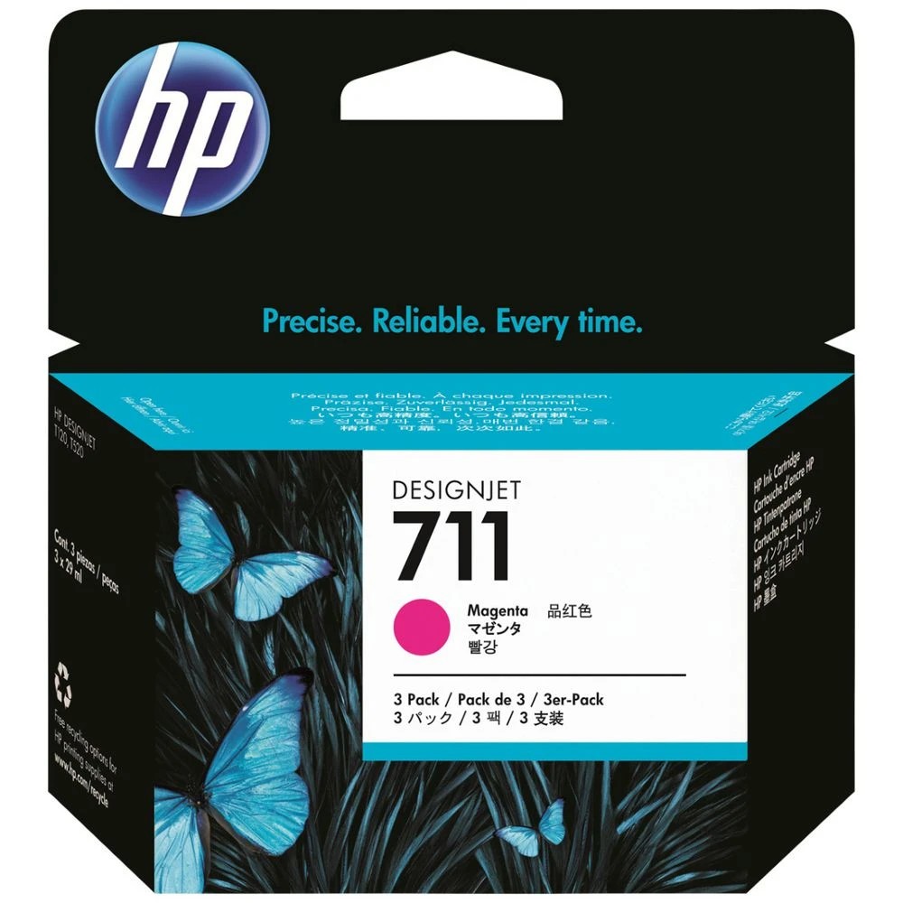 1 HP 711 Ink Cartridge Magenta 29mL 3 Pack, 1 of 1