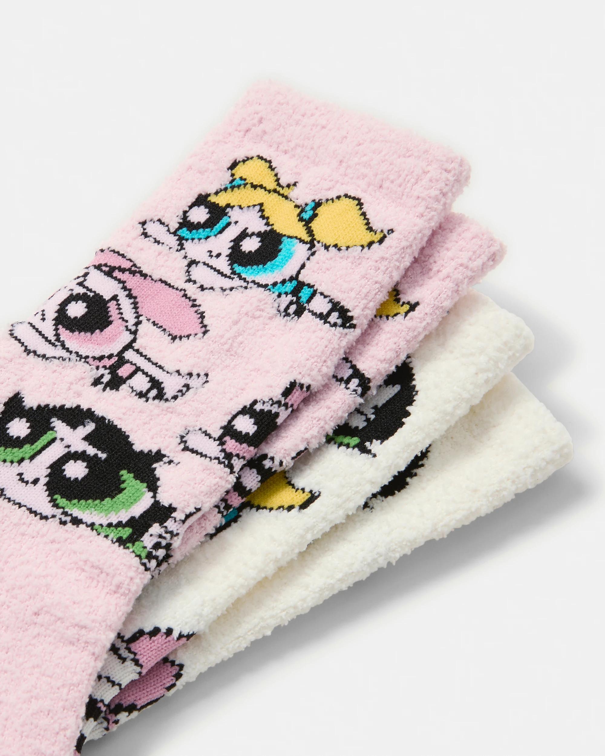 2 2 Pack The Powerpuff Girls License Bed Socks Power Puff, 2 of 3