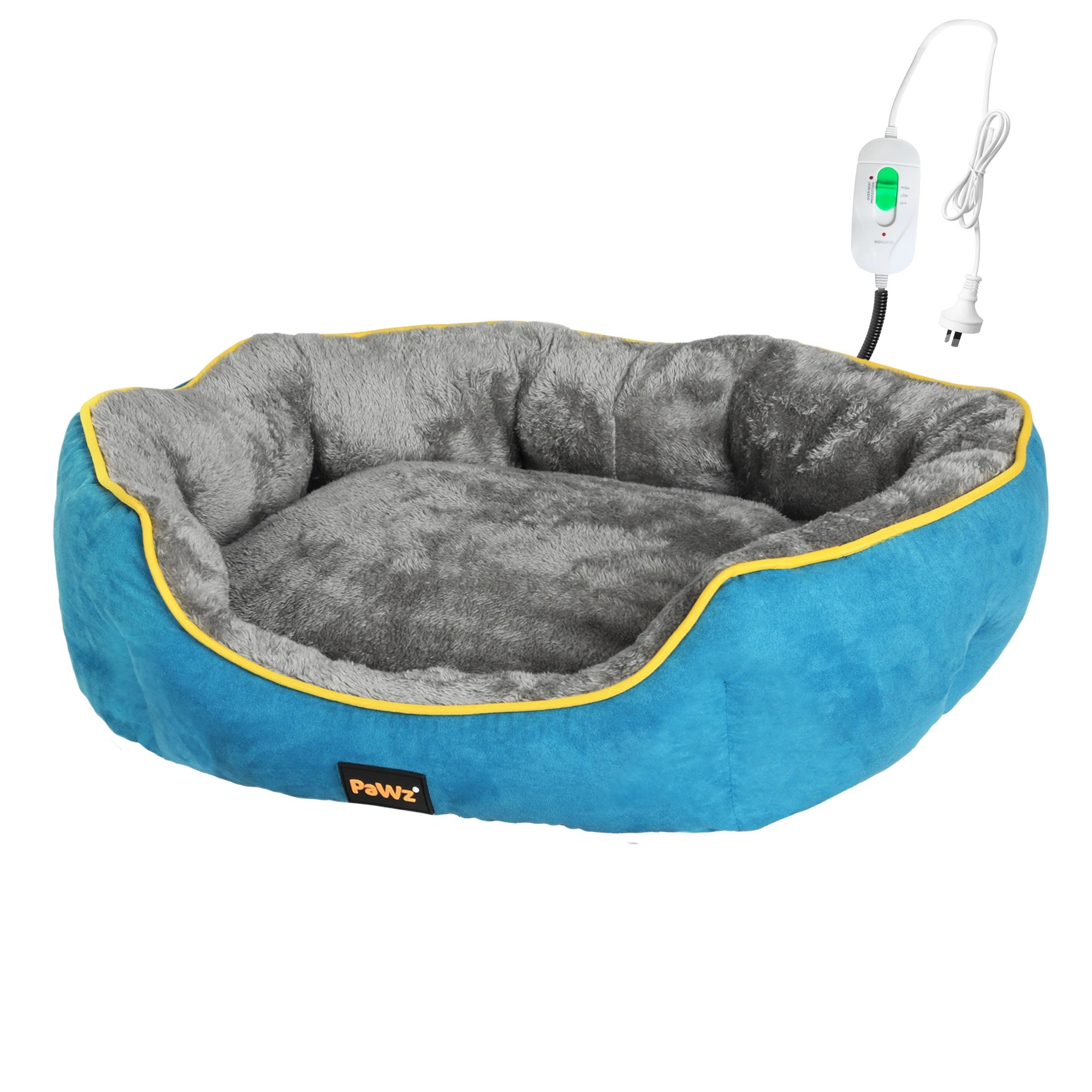 1 PaWz Small Heated Pet Bed - Blue, 1 of 7