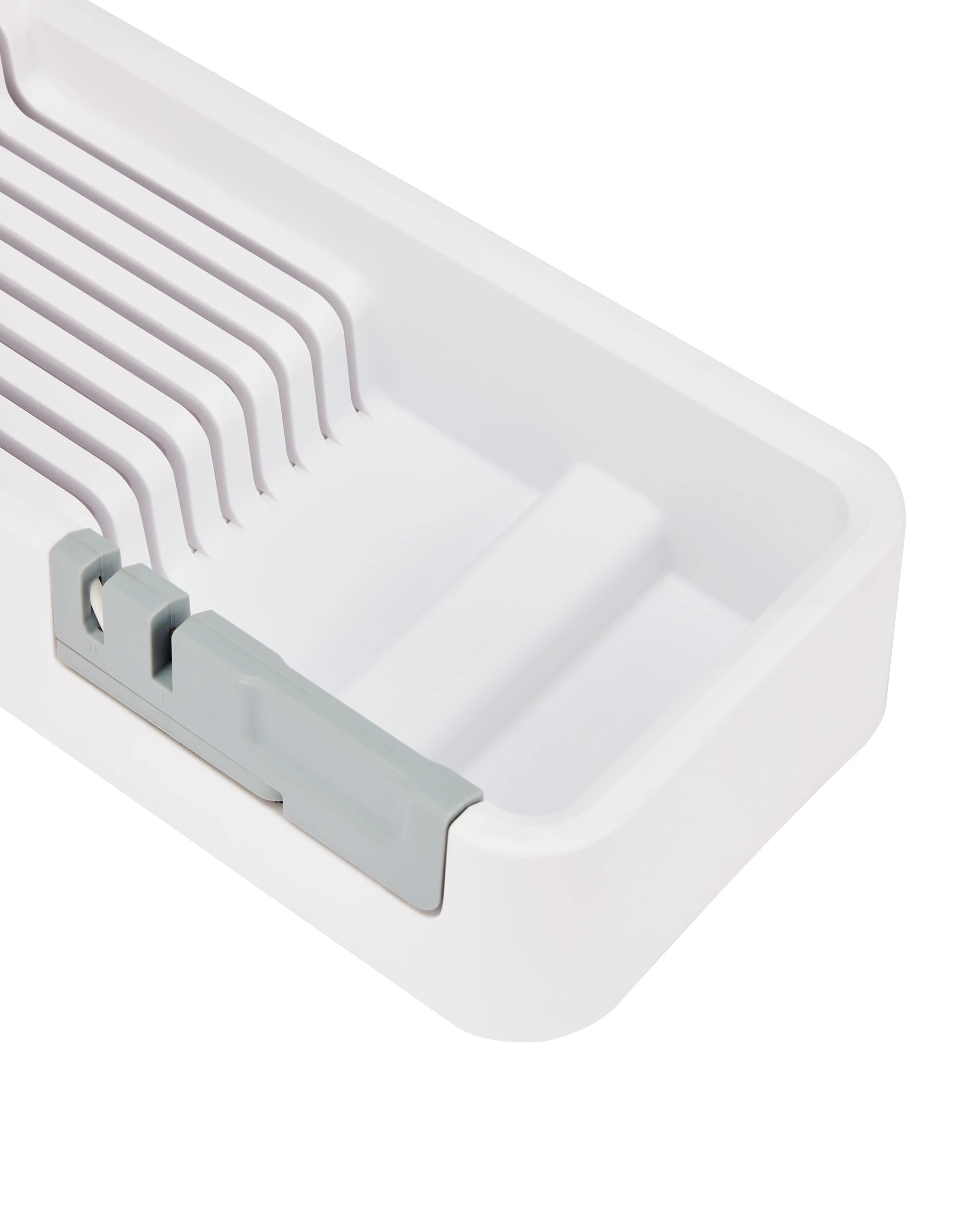 5 In Drawer 9 Knife Organiser - White and Grey, 5 of 10
