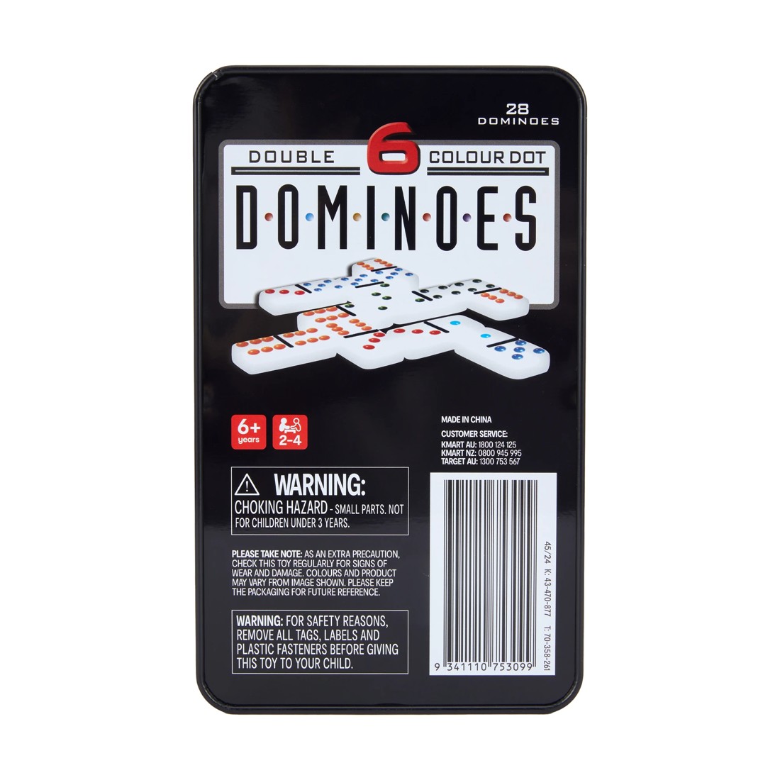 6 28 Piece Double 6 Colour Dot Dominoes Game, 6 of 6