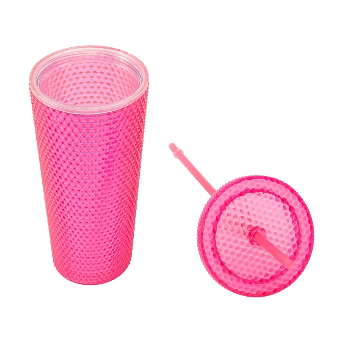 3 Pink Textured Smoothie Tumbler, 3 of 9