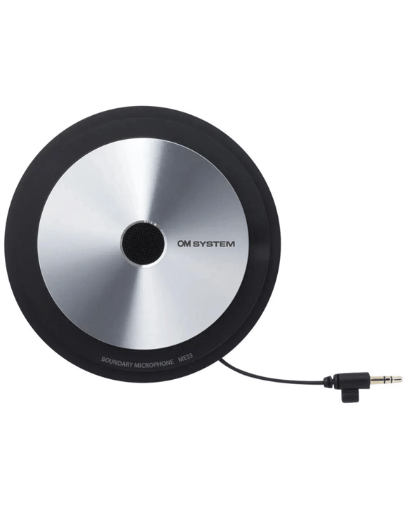 OM SYSTEM ME33 Boundary Mic Silver and Black