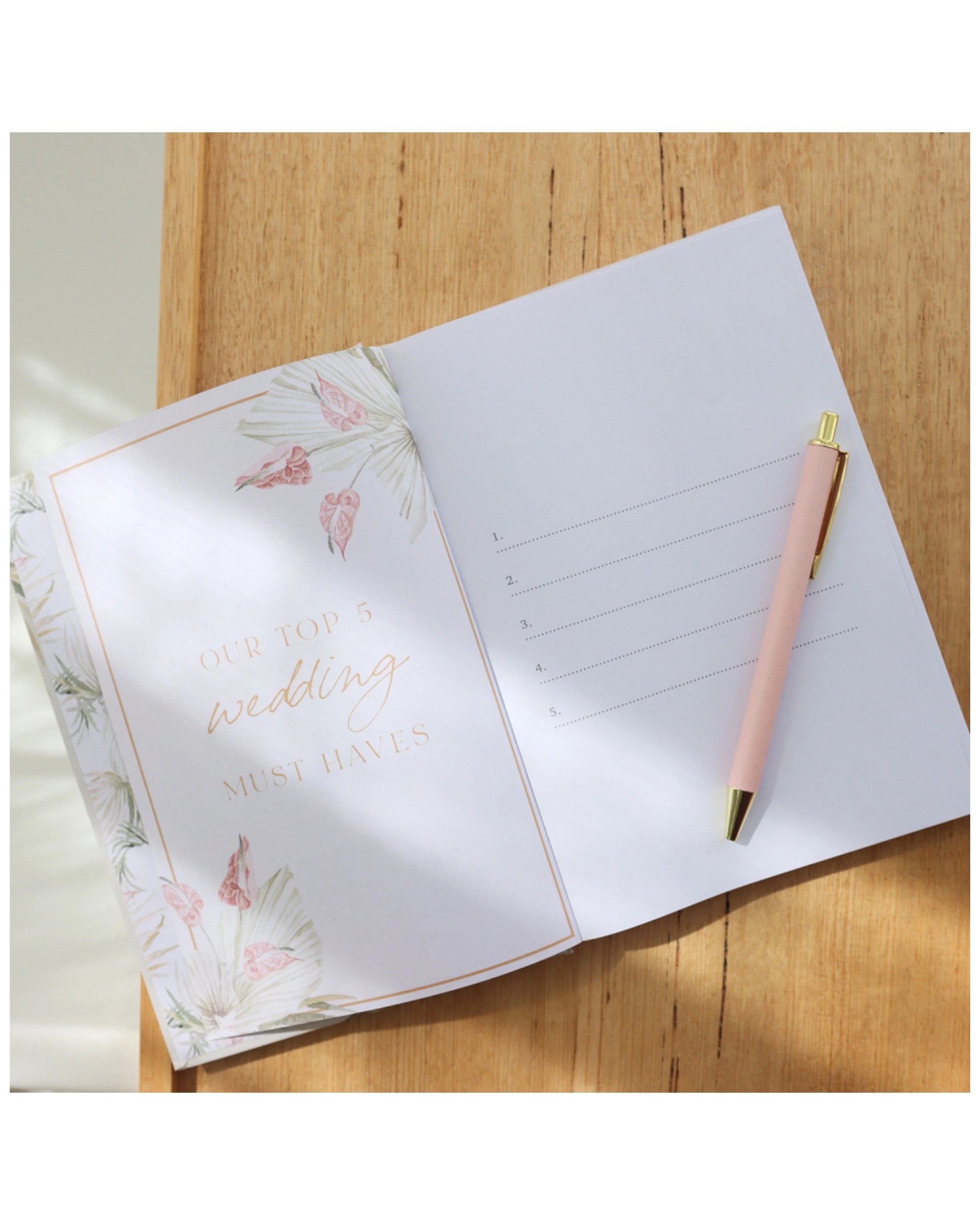 2 Splosh Floral Wedding Planner Journal 15-categories Engagement Book 15x21cm
 - Pink, 2 of 9