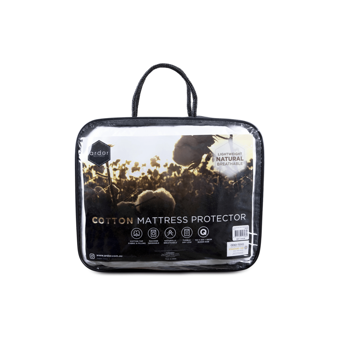 3 ARDOR Cotton Mattress Protector - King Single Bed - Breathable - Easy Fit
 - King Single Bed
 - white, 3 of 3