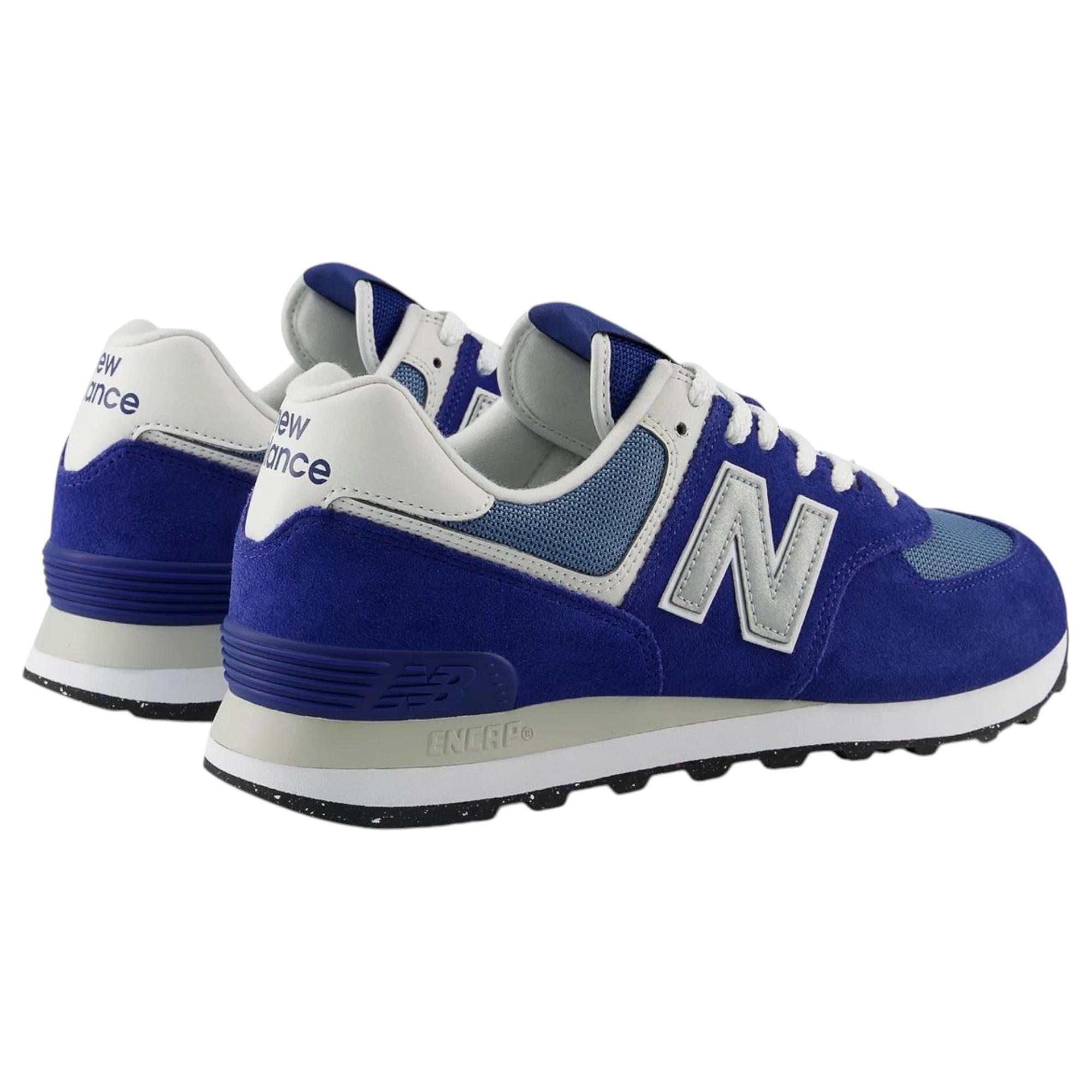 2 New Balance Mens 574 Navy/ White Athletic Shoes NAVY/WHITE, 2 of 7