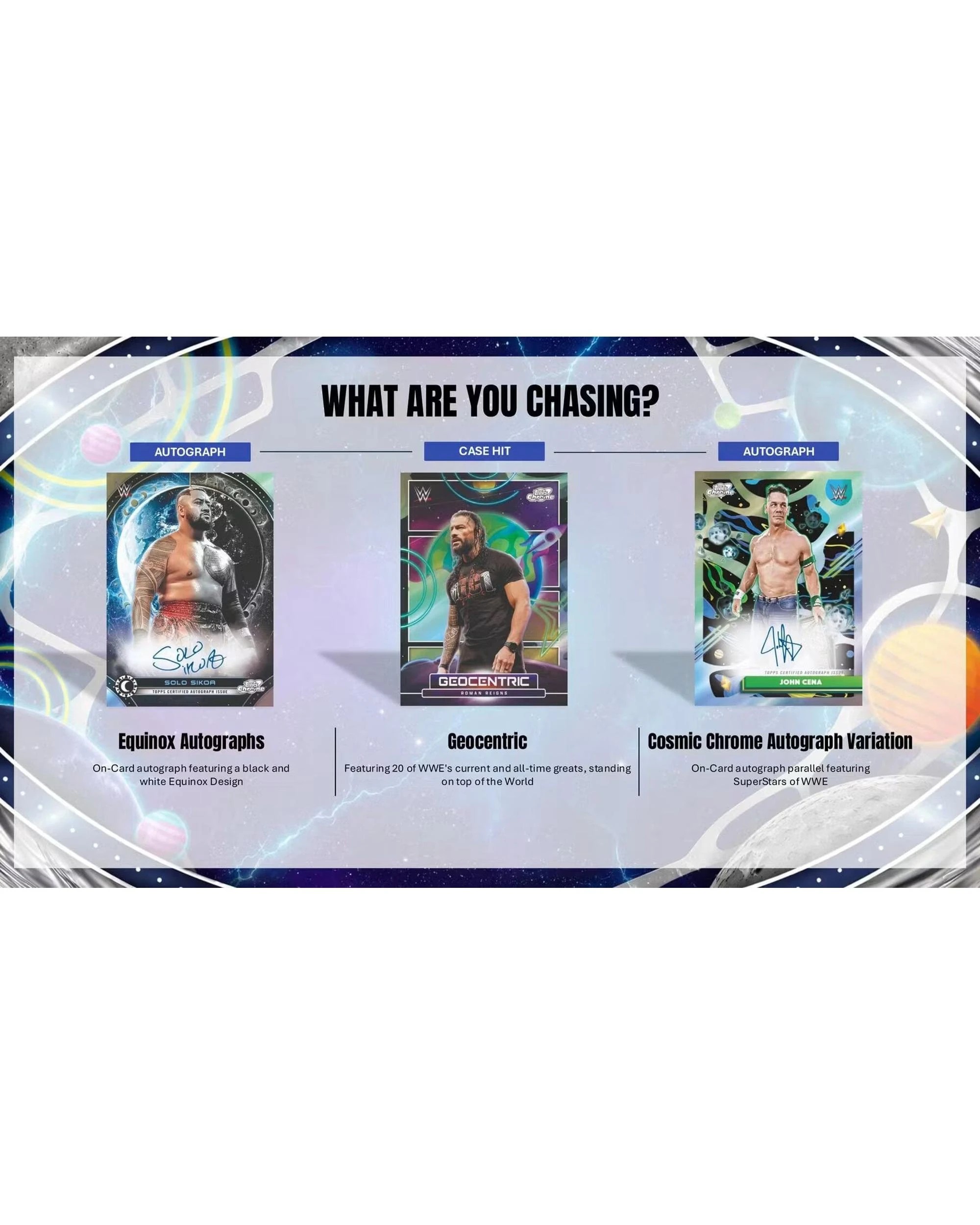 6 Topps 2026 Cosmic Chrome WWE Wrestling Hobby Pack, 6 of 9