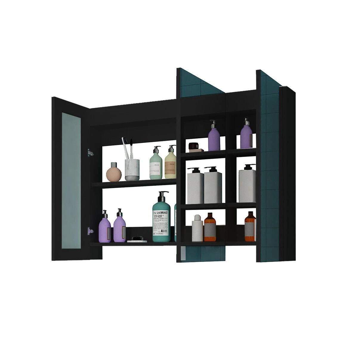 8 LUXSUITE Bathroom Mirror Cabinet Vanity Medicine Shaving Storage Organiser Wall Cupboard Bath Toilet Shower Shelves, 8 of 8