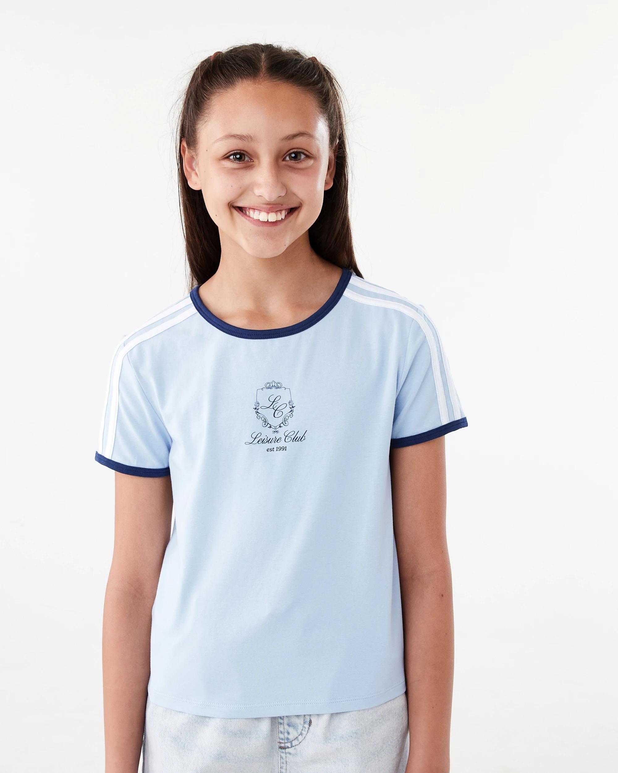 1 Short Sleeve Ringer T-shirt Blu T Club, 1 of 8