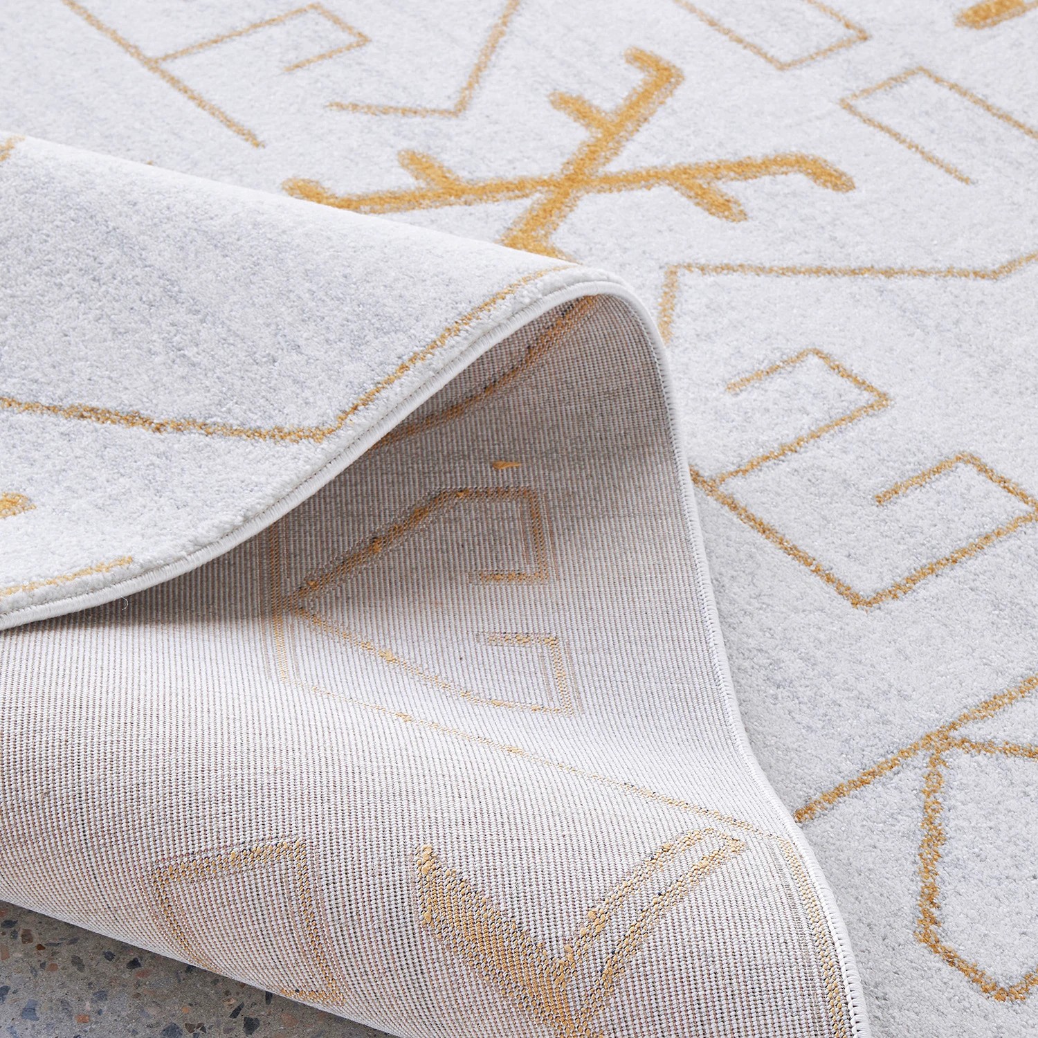 8 Common Ground Rugs Elysium Cala 330x240cm - Extra Large Pet Friendly Floor Rug - Gold, 8 of 8