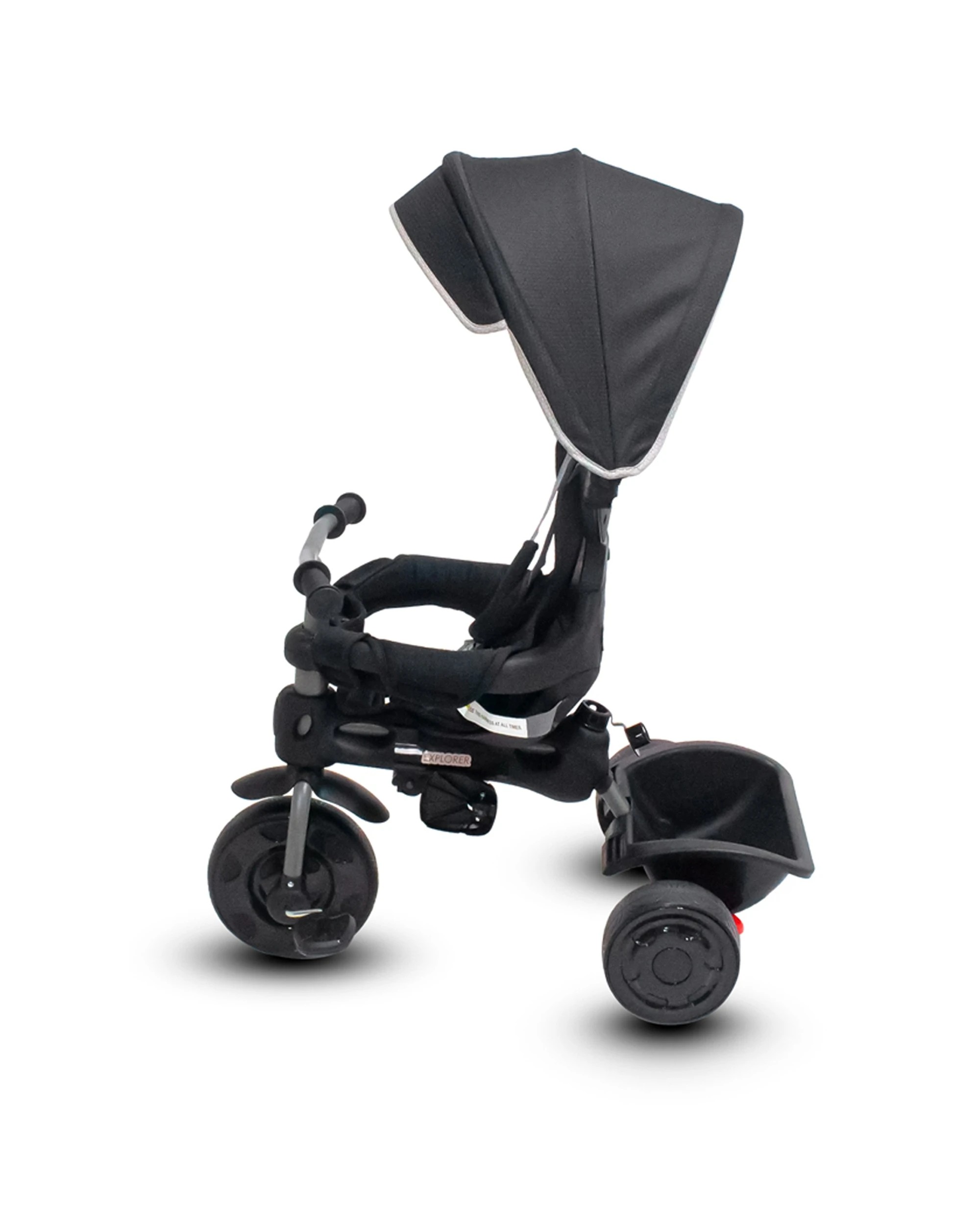 7 Vee Bee Explorer Kids Toddler Trike Ride On Black With Canopy Parent Handle 10-36 Months - Black, 7 of 9