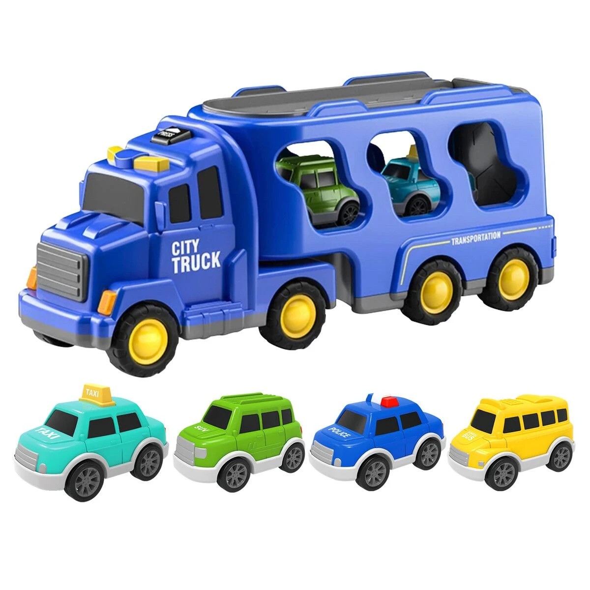 4 AUSWAY Cars Toys Carriers Trailer Transport Storage Truck, 4 of 5