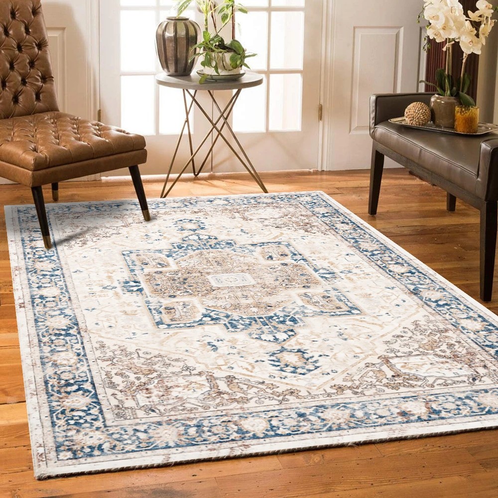 3 ZUNI Floor Rug Soft Fluffy Area Rugs Bedroom Living Room 120x160cm Pale - Blue, 3 of 3