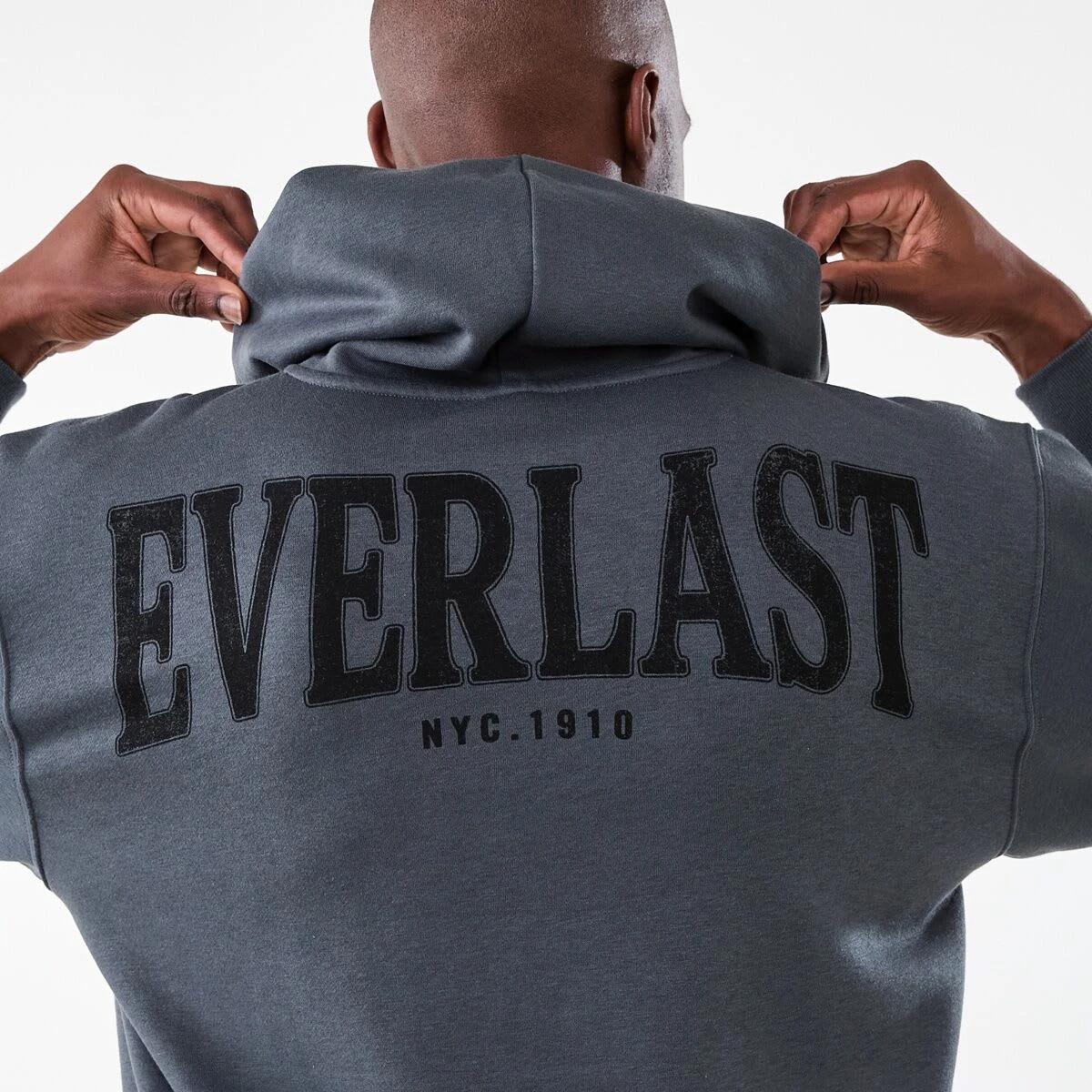 8 Everlast Mens Oversized Hoodie EVER DISTRESS CHARCOAL, 8 of 9