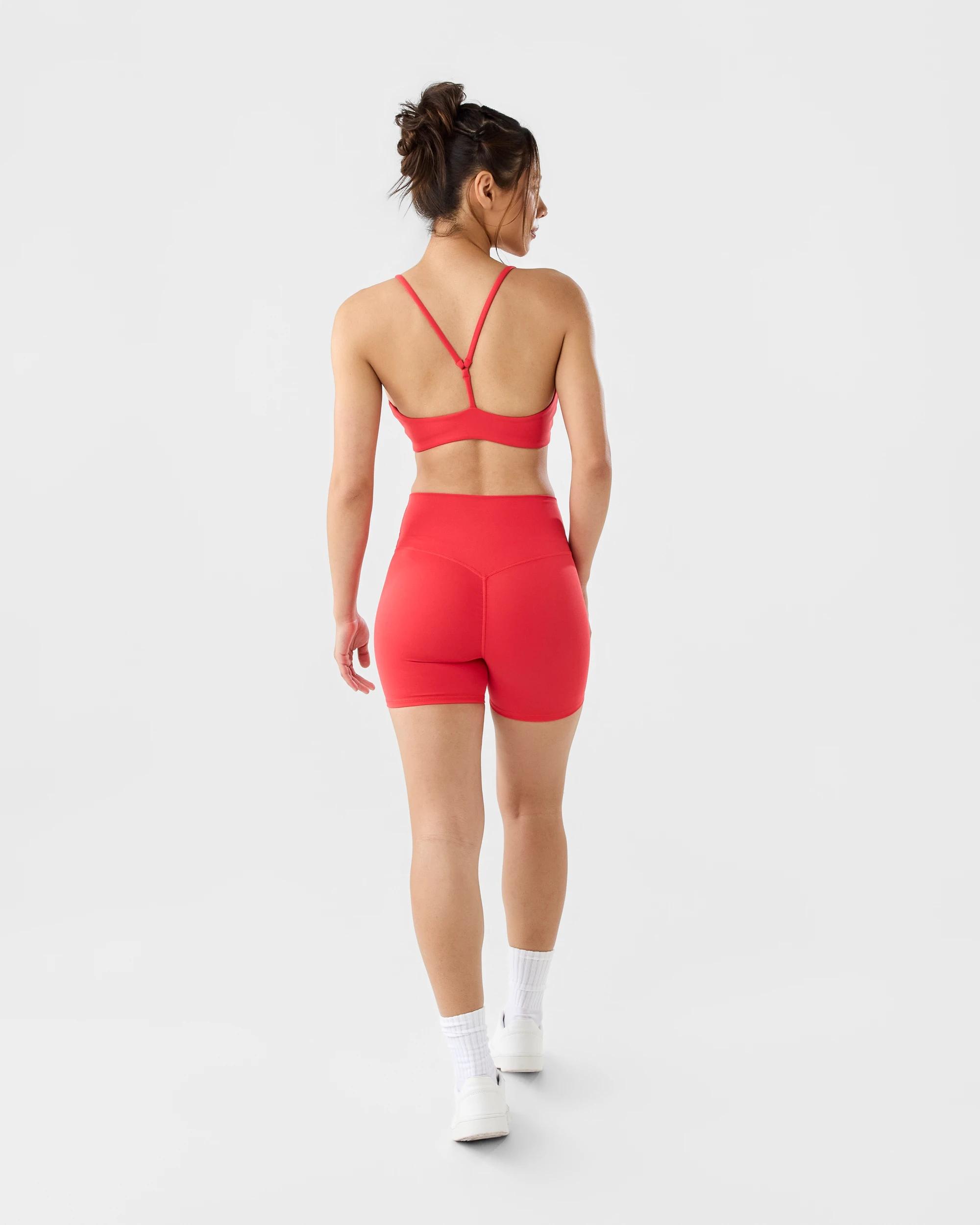 4 Active Womens Cloudform Light Macro Crop Top Tomato, 4 of 8