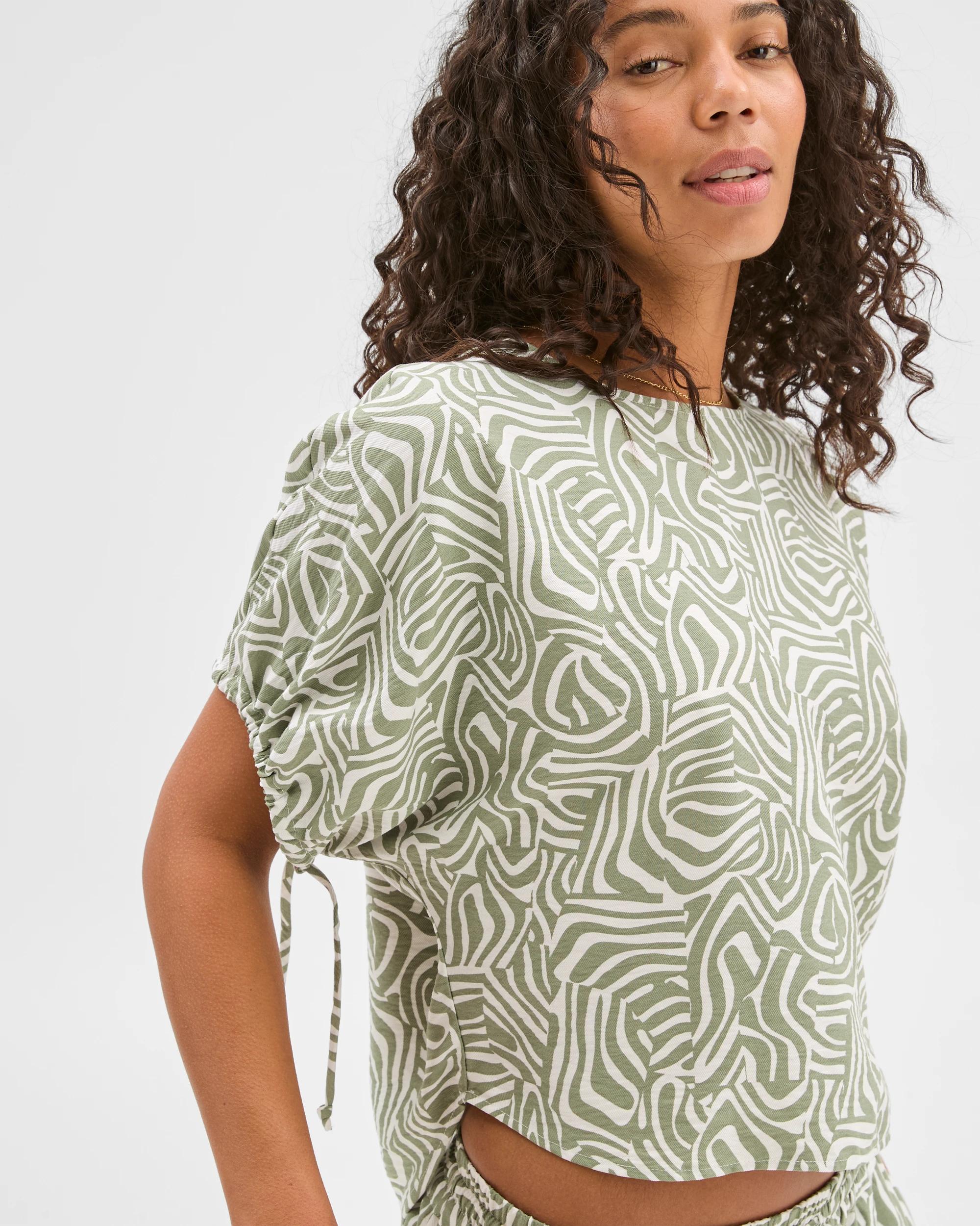 5 Target Tie Sleeve Blouse ABSTRACT PRINT, 5 of 6