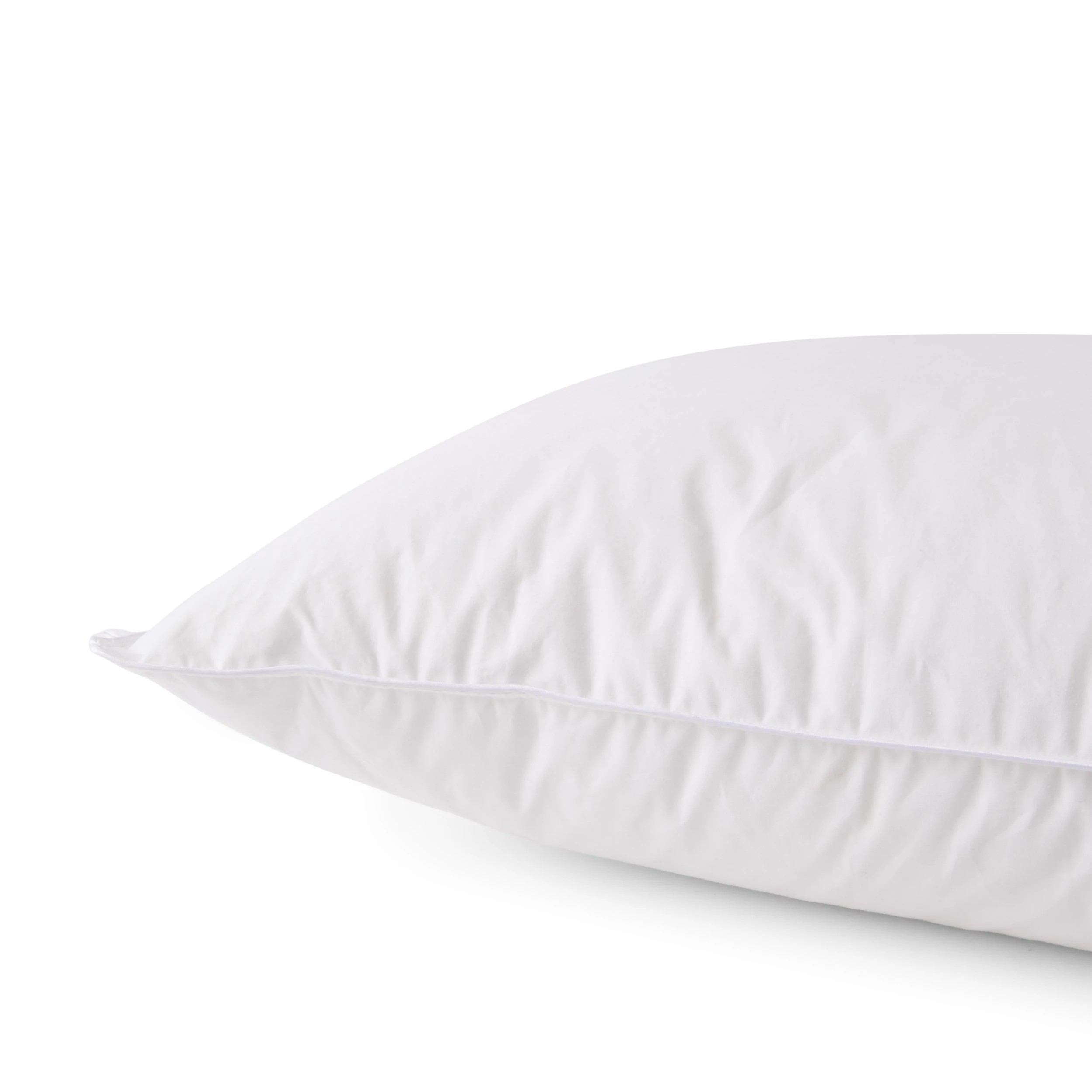 2 White Duck Down Surround Pillow - Medium Profile, White, 2 of 9