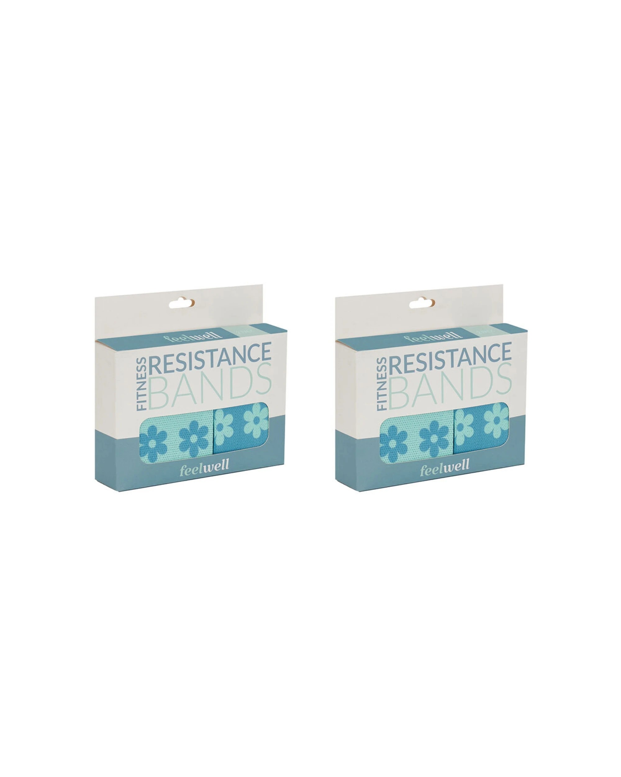 1 Annabel Trends Feel Well Resistance Bands 2 Pack Hard And Medium Polyester - Blue, 1 of 9