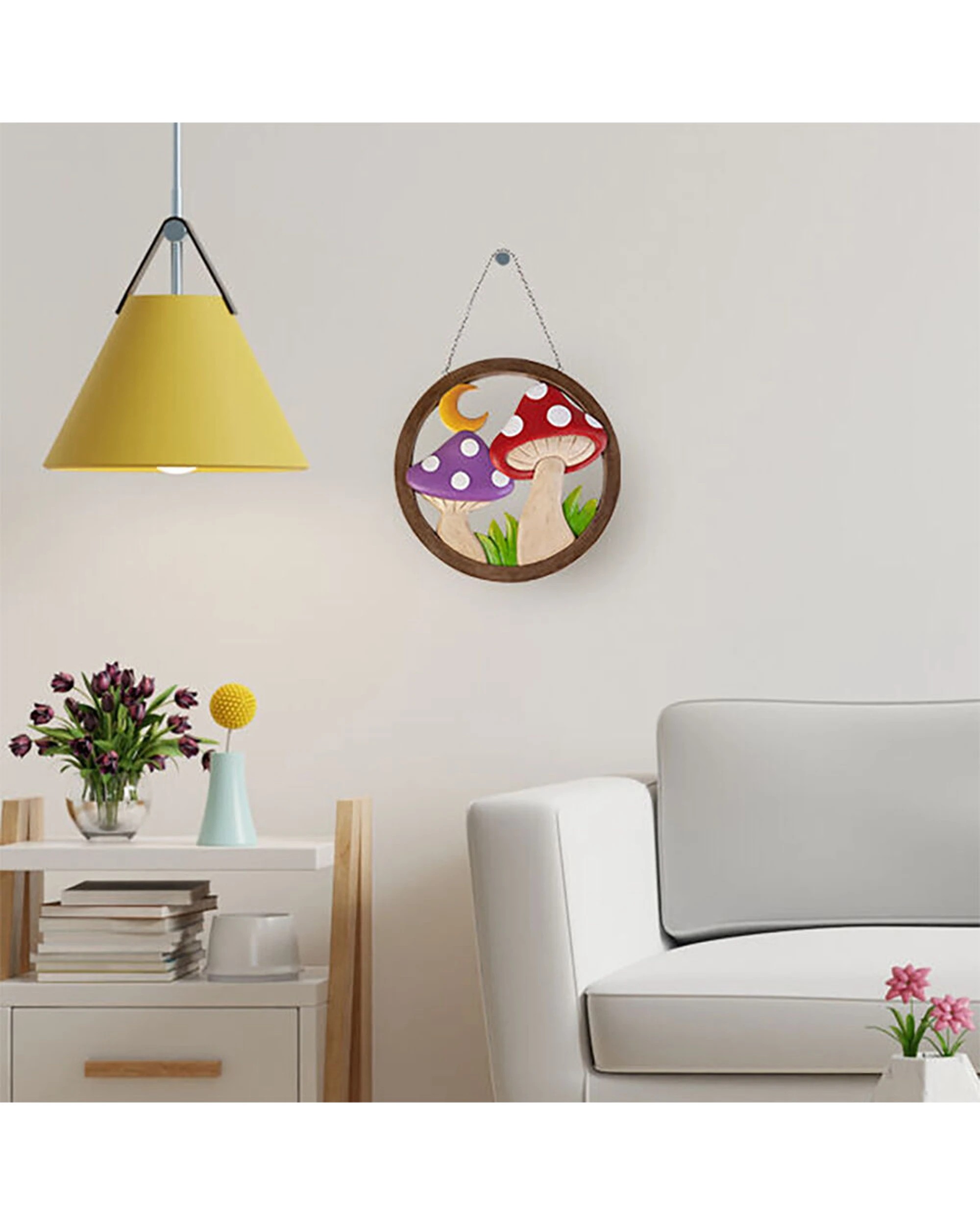 2 MDI Hanging Wall Mushrooms Home Decor Ornament - Multi, 2 of 2