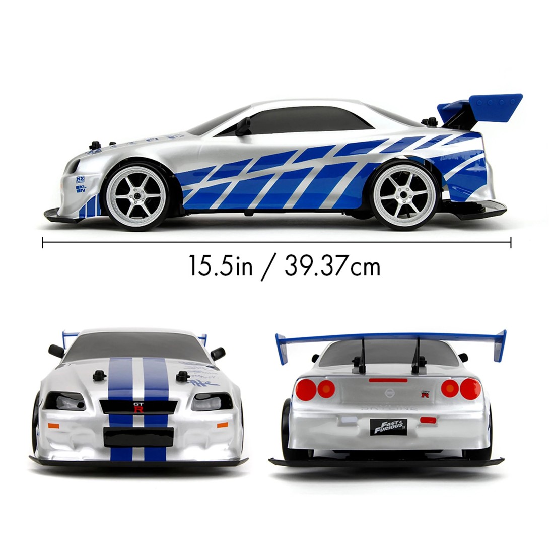 2 Fast & Furious Nissan Skyline GT-R R34 Drift R/C! - Multi, 2 of 3