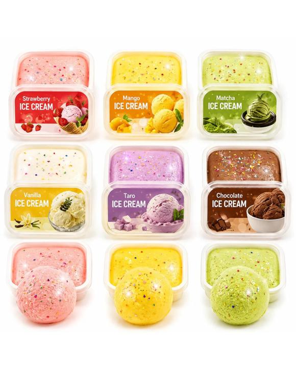 Squishy Slow Rise Scented Ice Cream Cake in Container Assortment